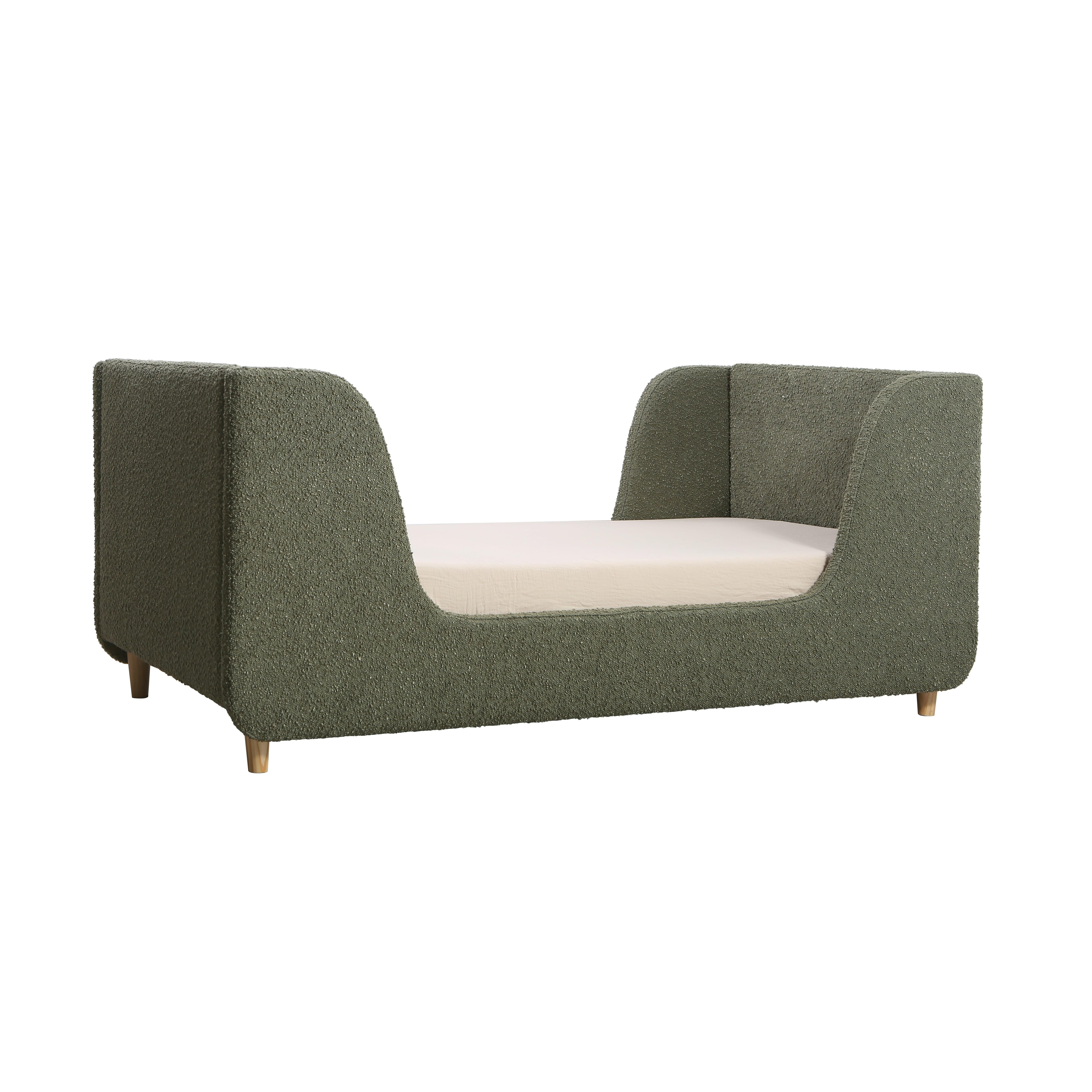 Bodhi Upholstery Toddler Bed, Sage Boucle, large