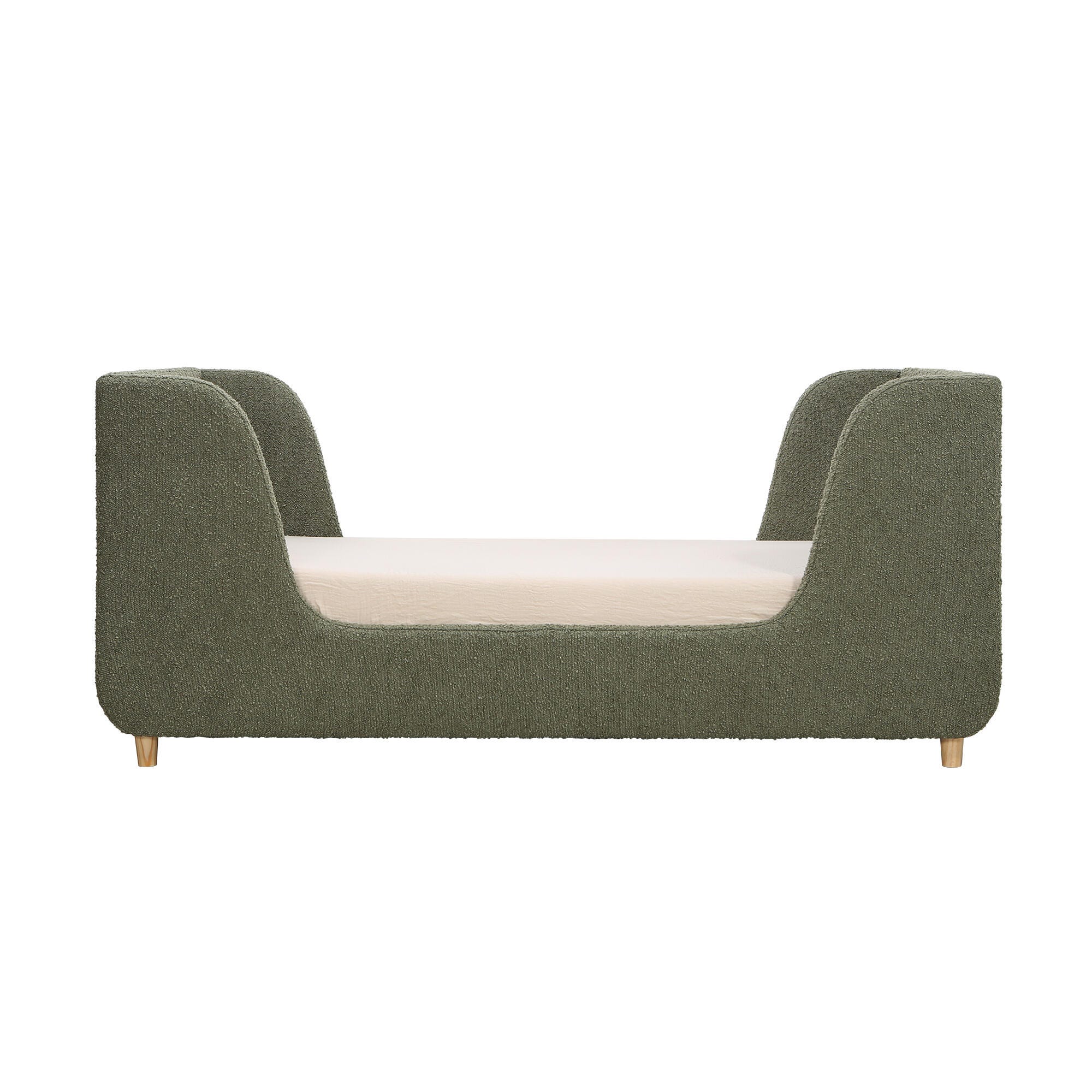 Bodhi Upholstery Toddler Bed, Sage Boucle, large