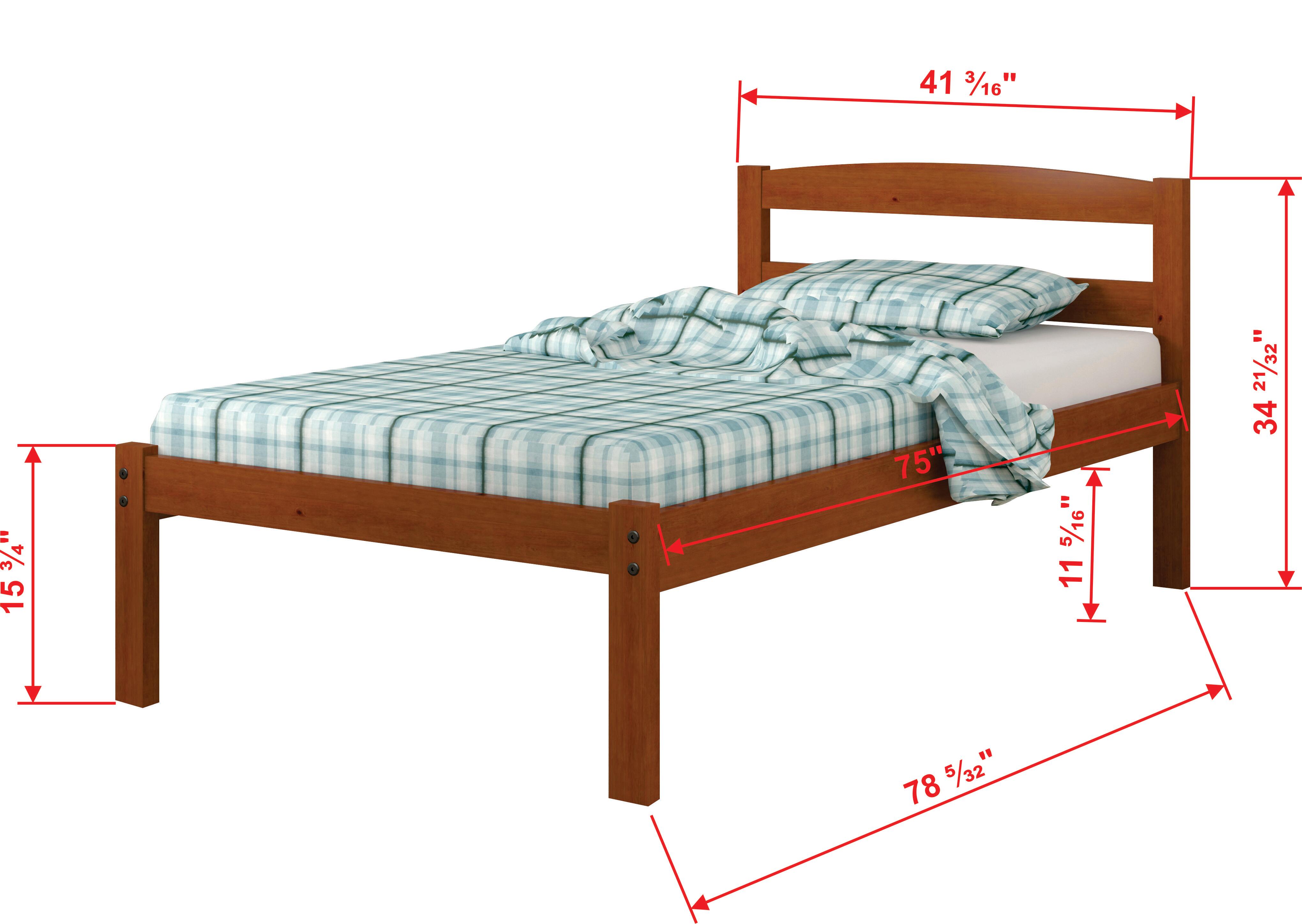Donco Kids Econo Scandinavian Twin Bed, Espresso, large