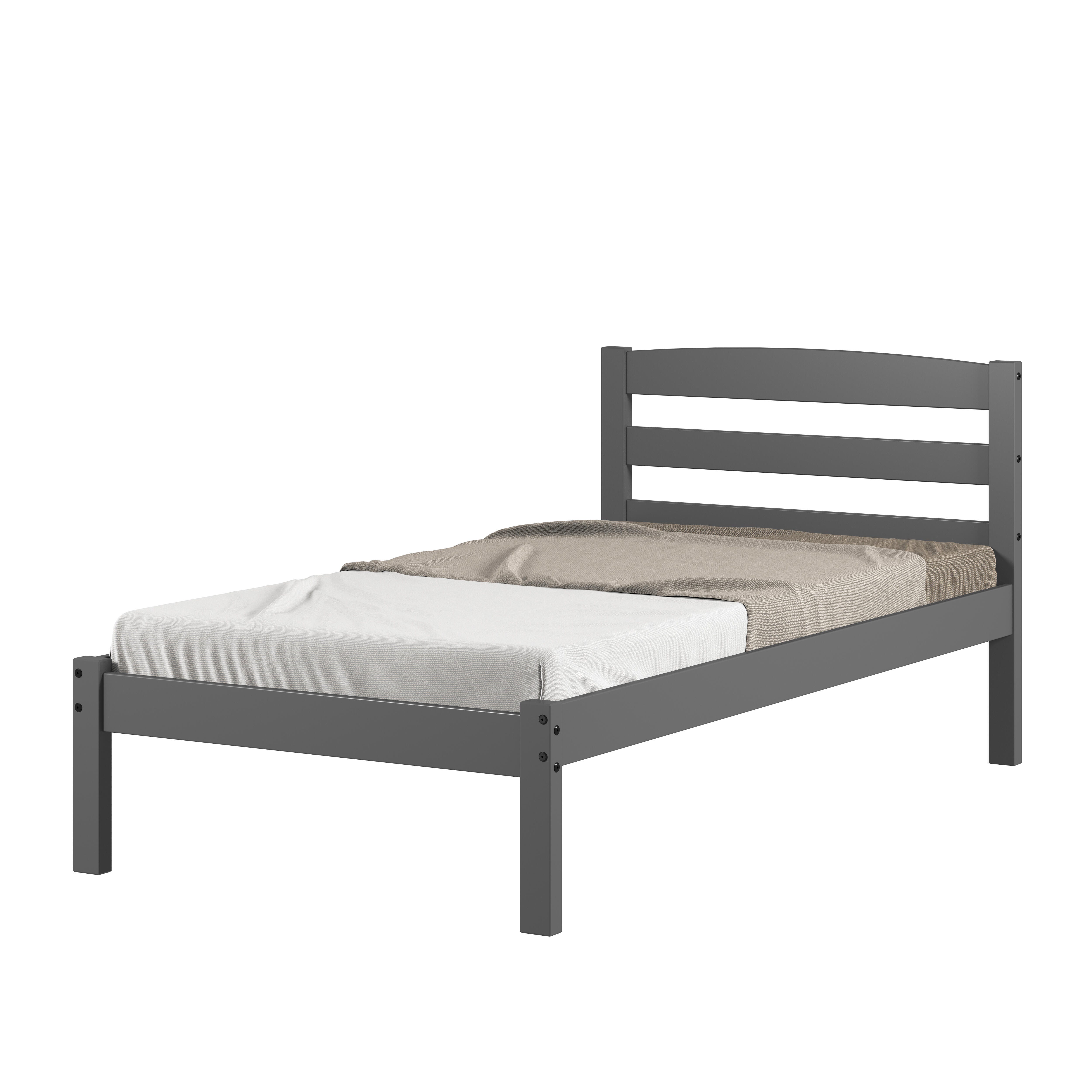 Donco Kids Econo Scandinavian Twin Bed, Dark Gray, large