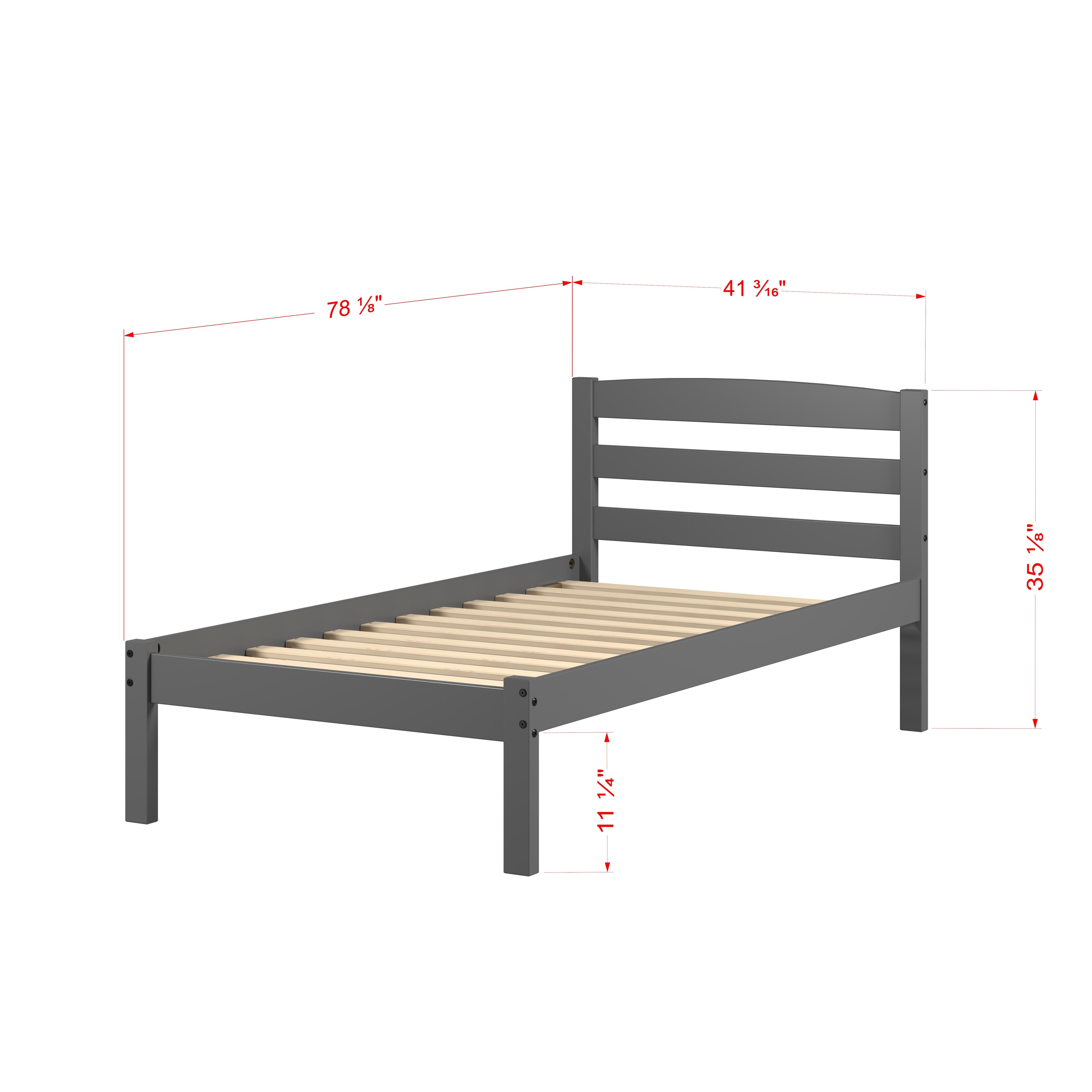 Donco Kids Econo Scandinavian Twin Bed, Dark Gray, large