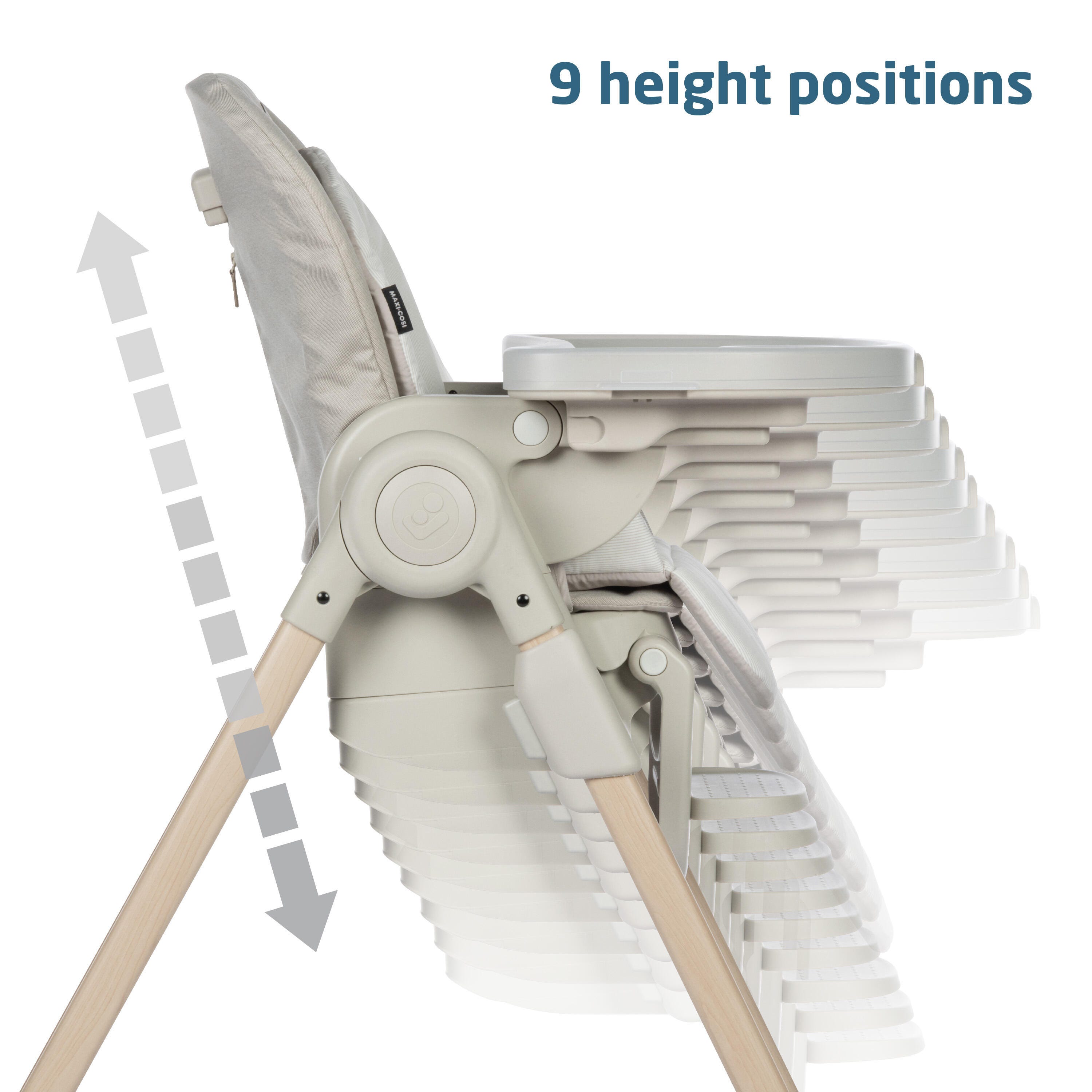 Maxi-Cosi Minla 6 in 1 Adjustable High Chair, Classic Oat, large