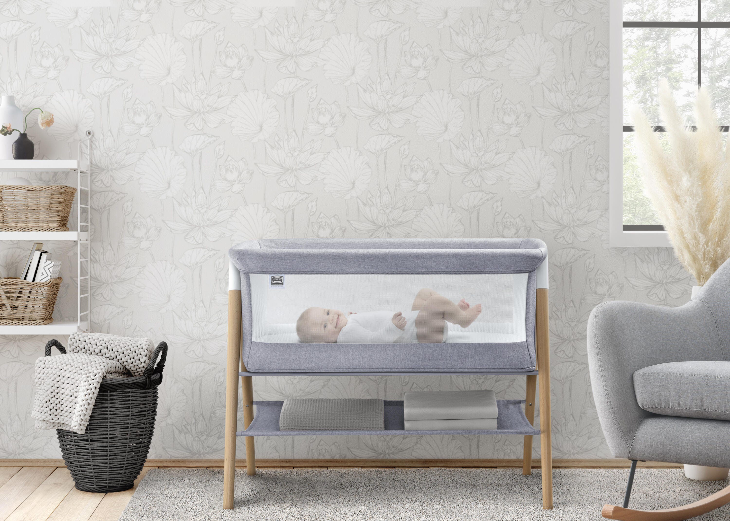 Simmons Kids Koi Bassinet, , large