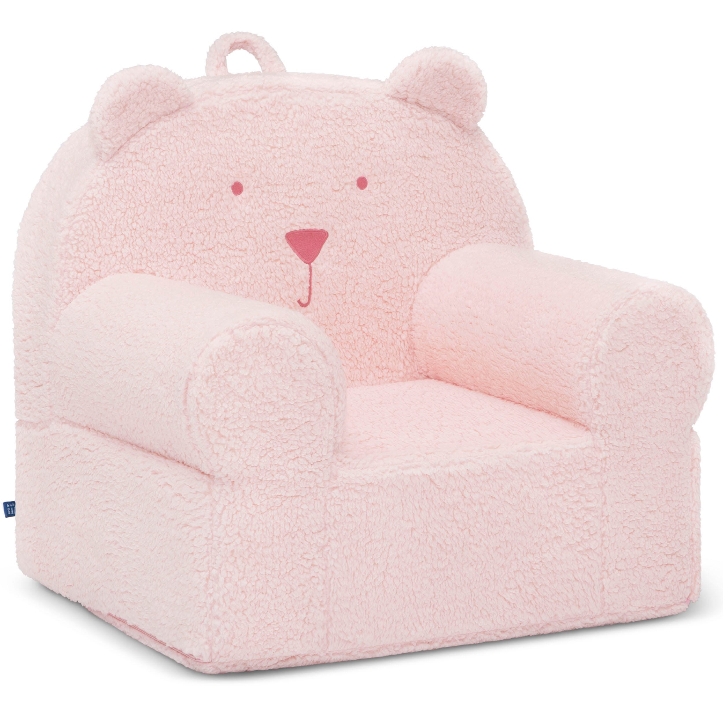 babyGap by Delta Children Sherpa Bear Chair, Blush, large