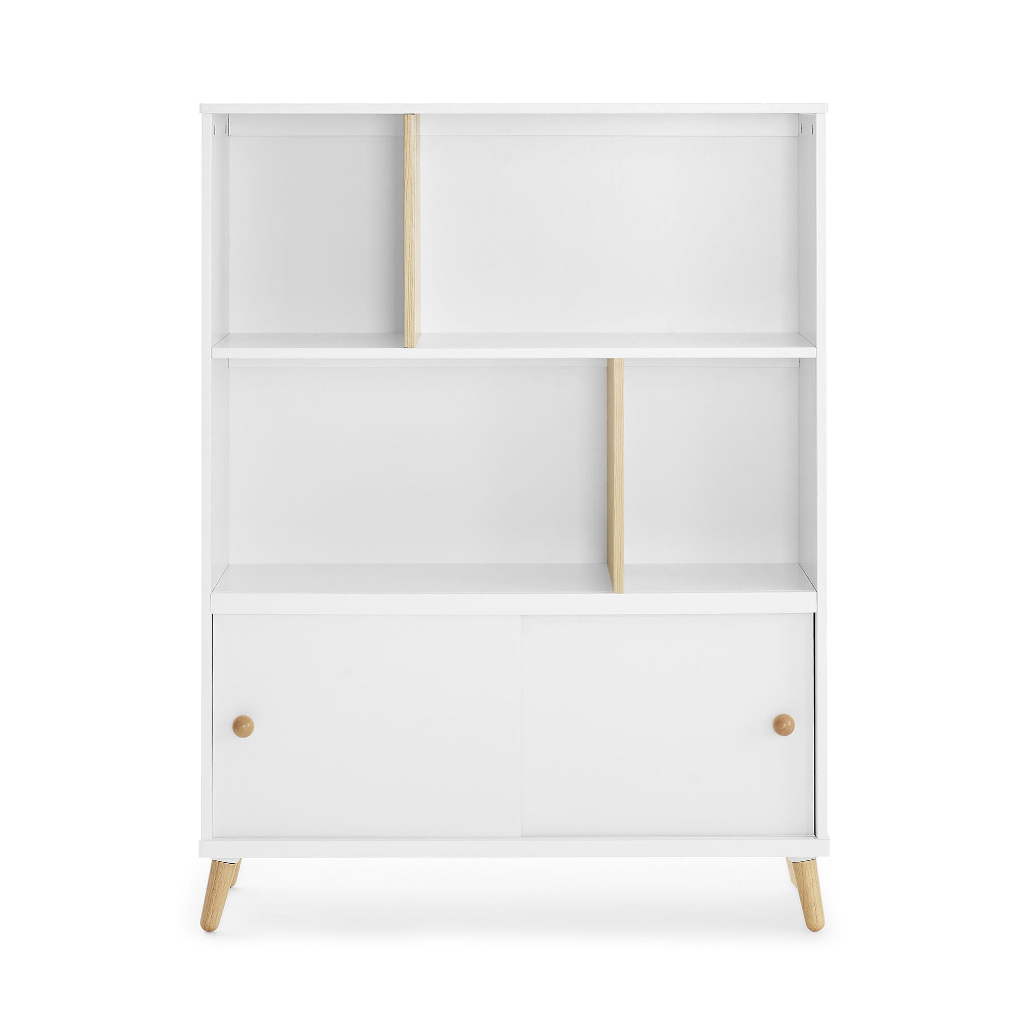 Delta Children Essex Bookcase, Bianca White/Natural, large