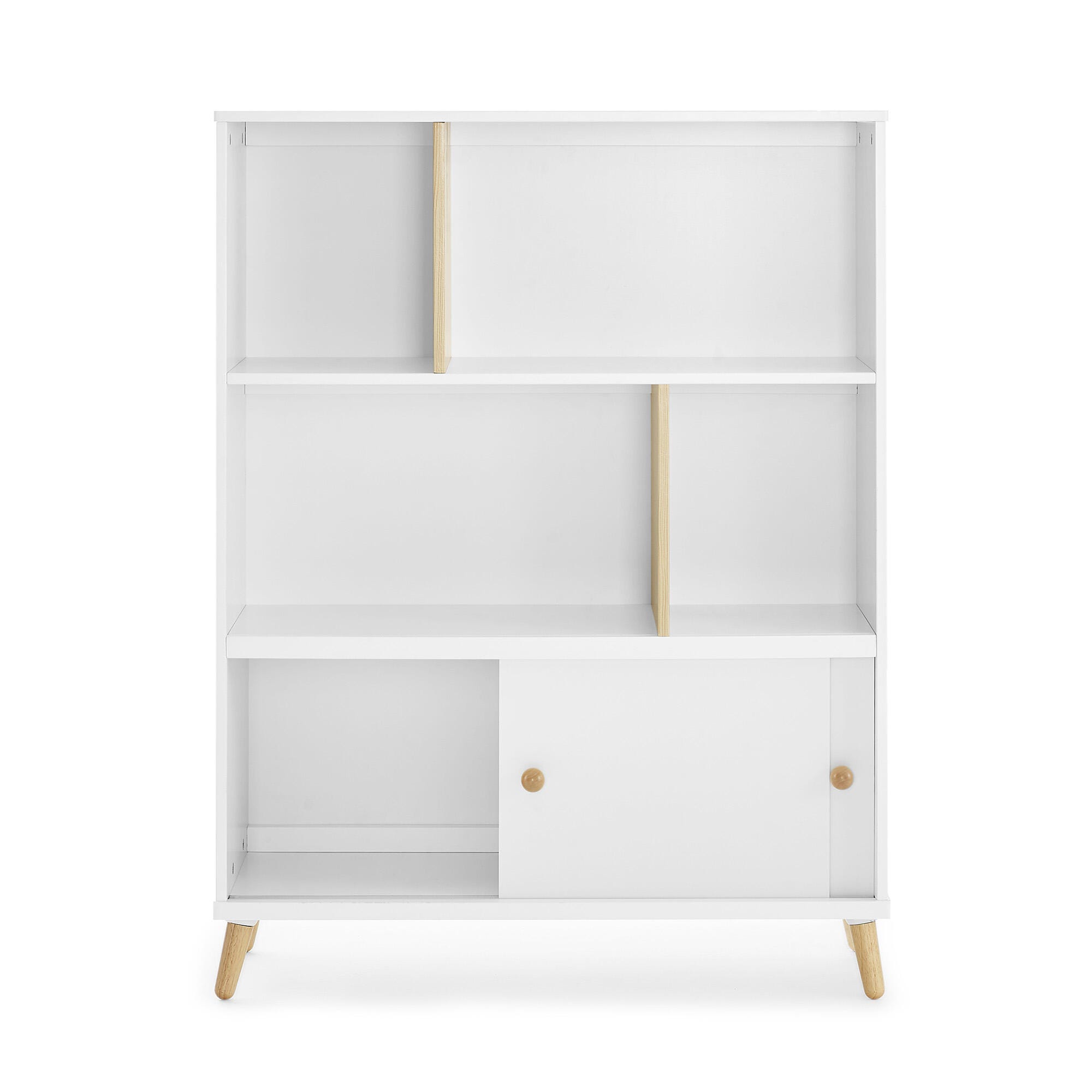 Delta Children Essex Bookcase, Bianca White/Natural, large