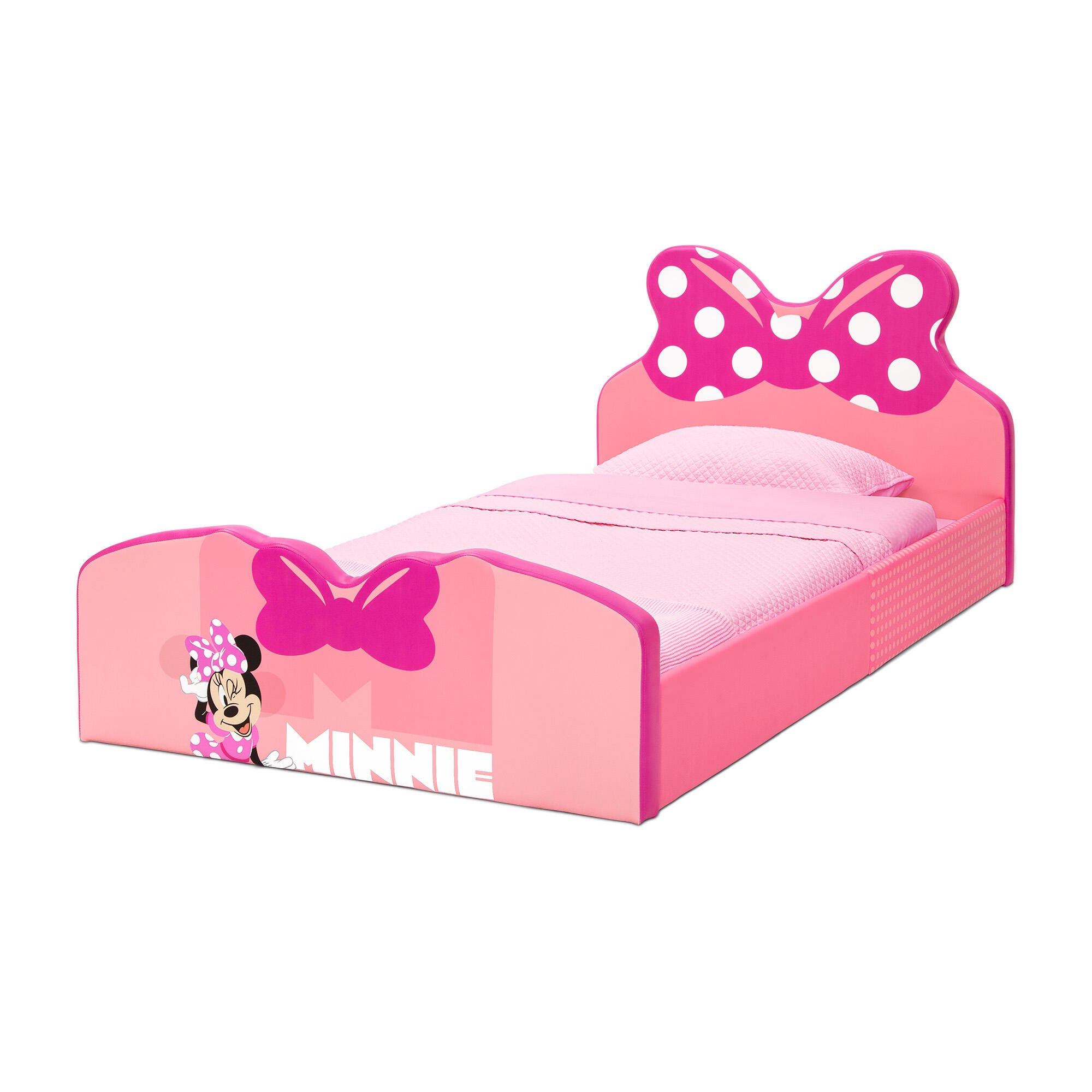 Delta Children Disney Minnie Mouse Upholstered Twin Bed, , large