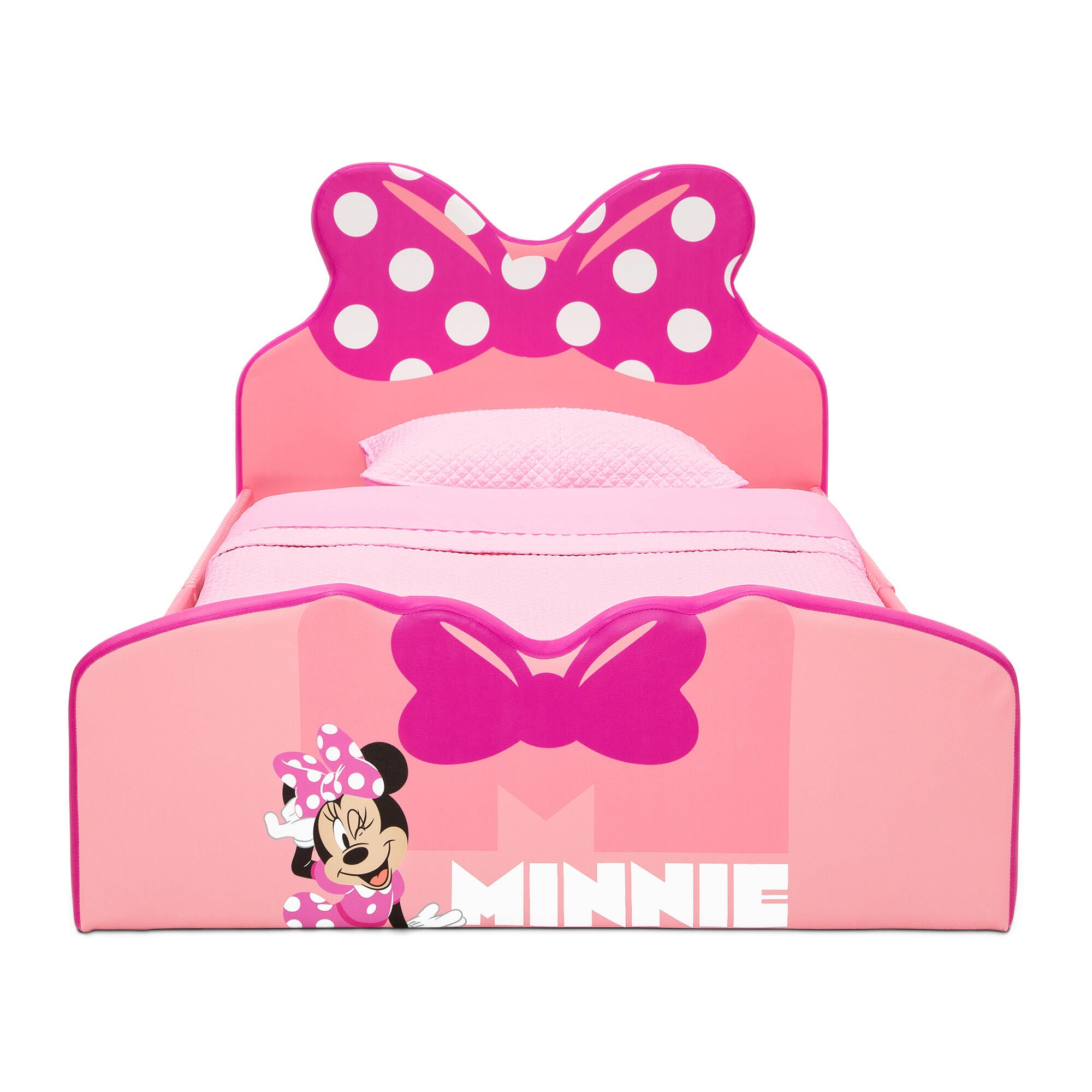 Delta Children Disney Minnie Mouse Upholstered Twin Bed, , large