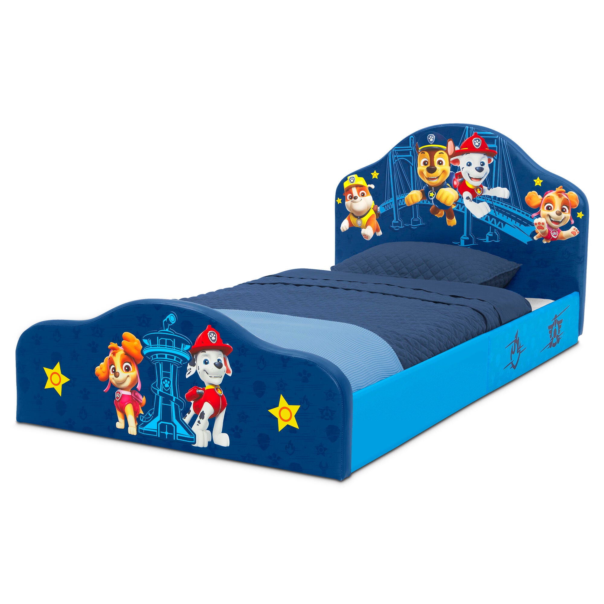 Delta Children PAW Patrol Upholstered Twin Bed, , large