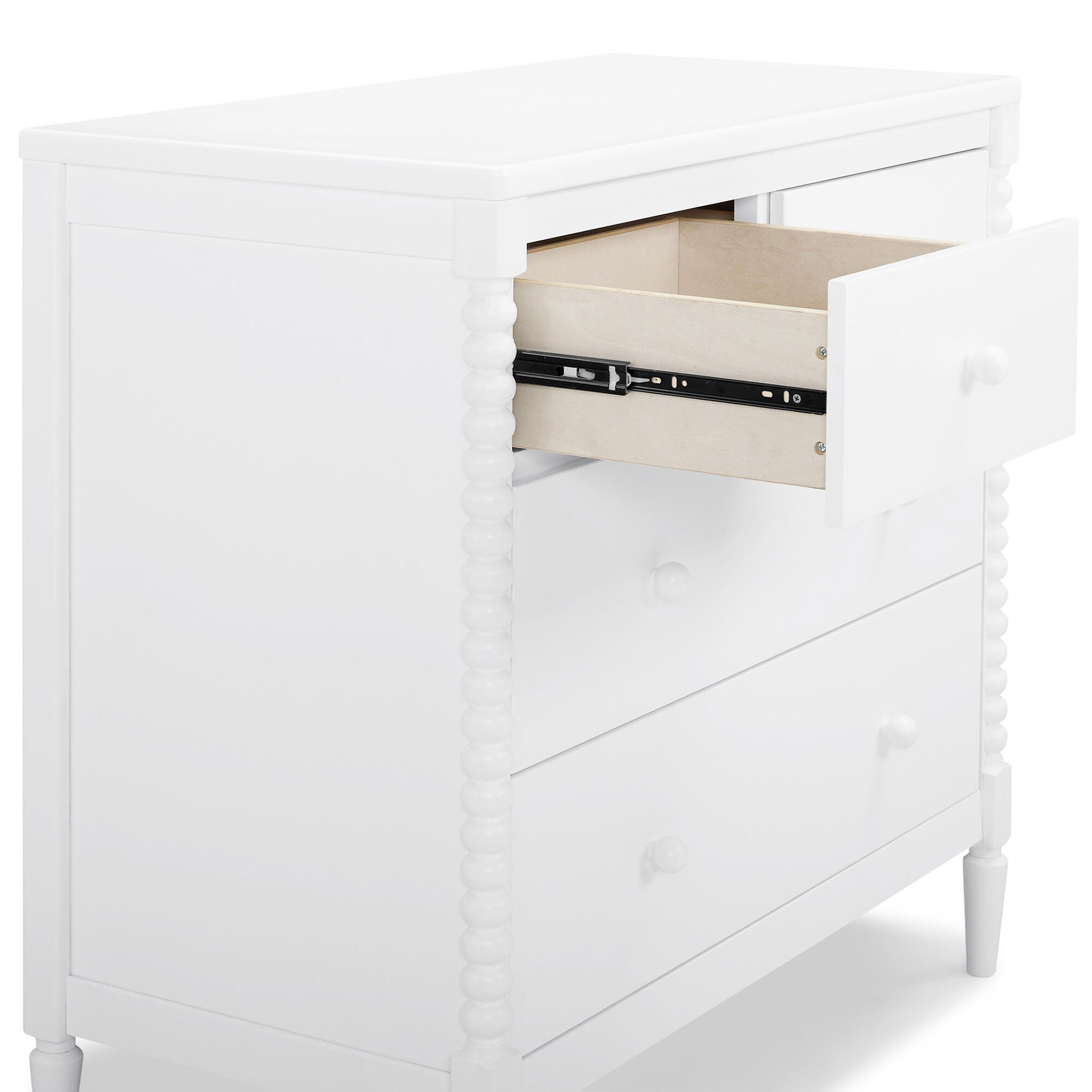 Delta Children Saint 4 Drawer Dresser with Changing Top, Bianca White, large