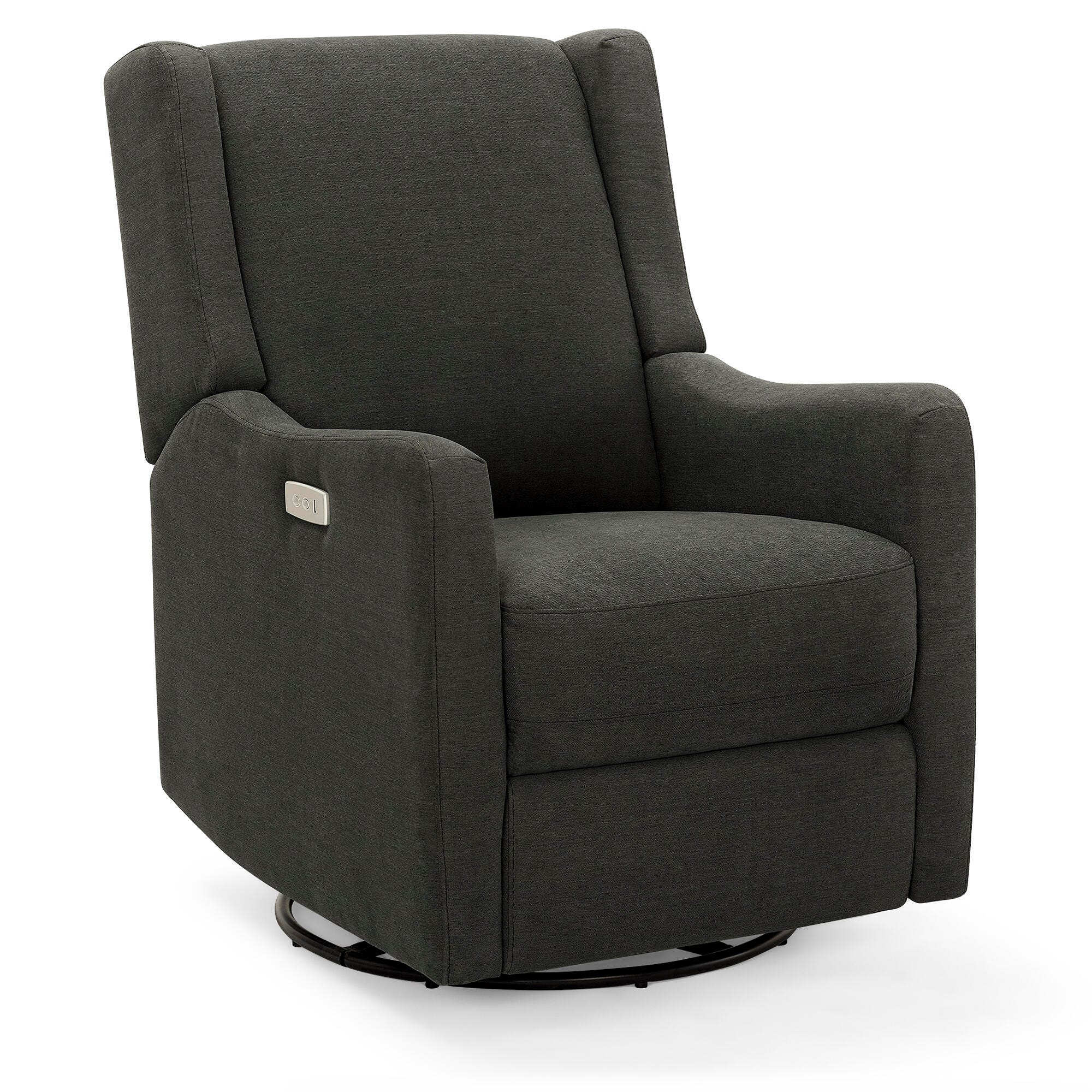 Delta Children Mercer Electronic Power Recliner and Swivel Glider, Dark Gray, large