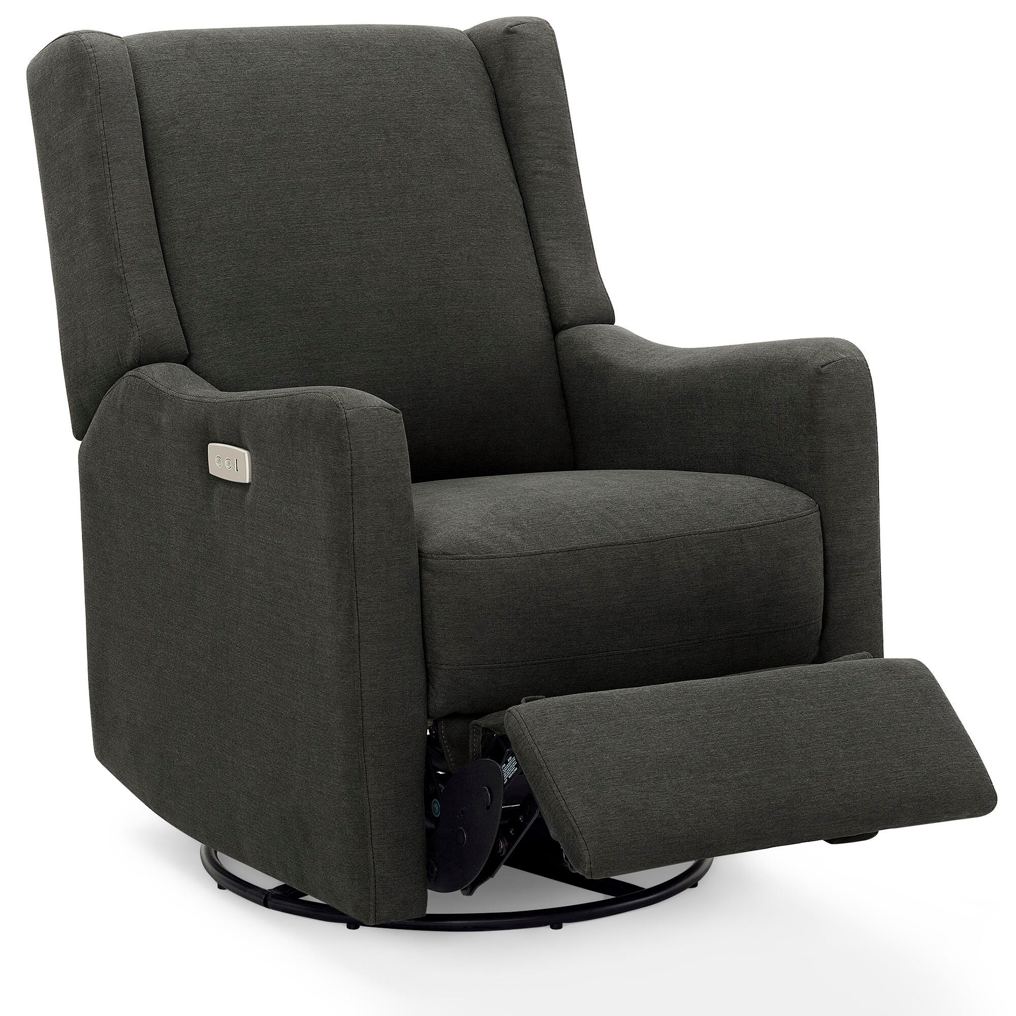 Delta Children Mercer Electronic Power Recliner and Swivel Glider, Dark Gray, large