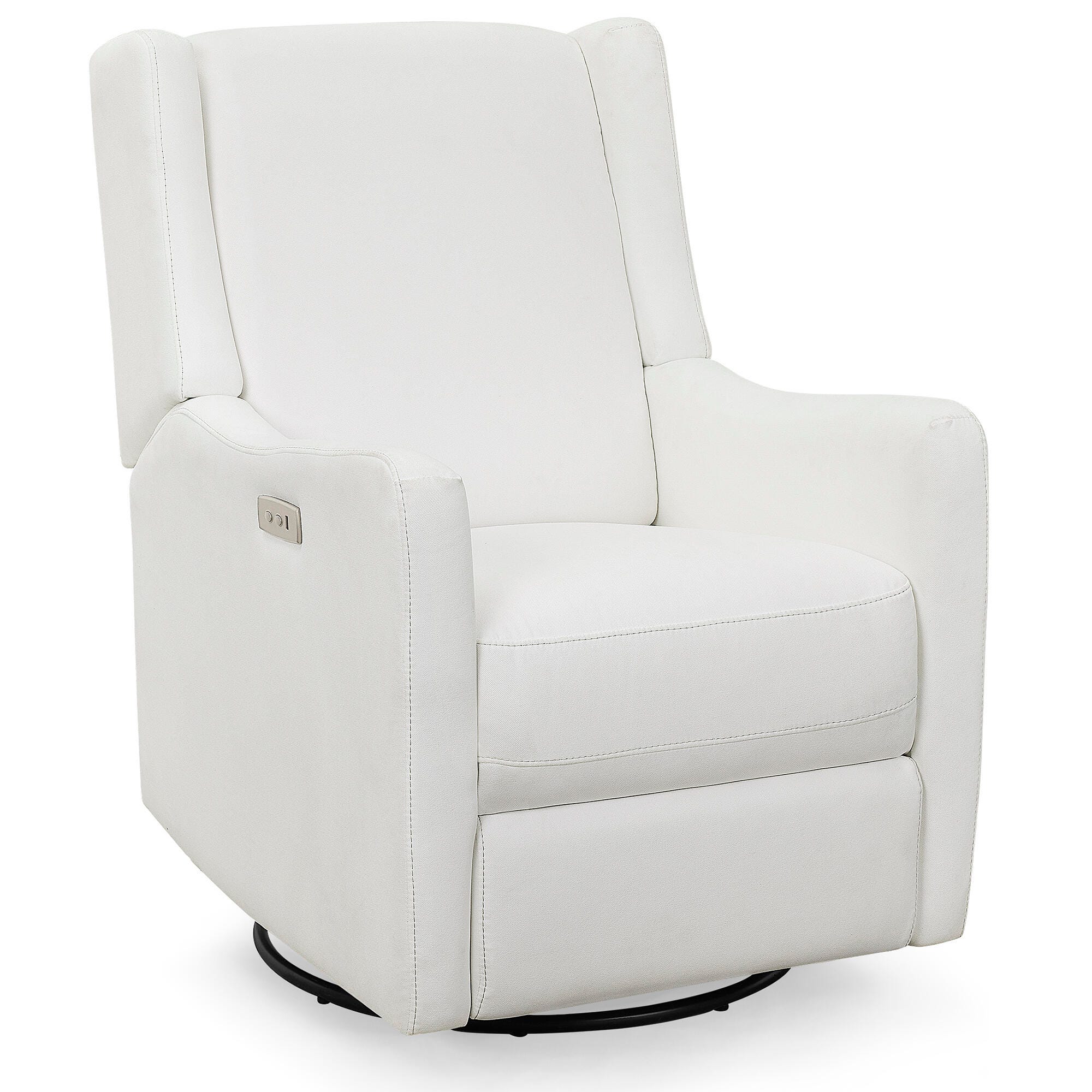 Delta Children Mercer Electronic Power Recliner and Swivel Glider, Pearl, large