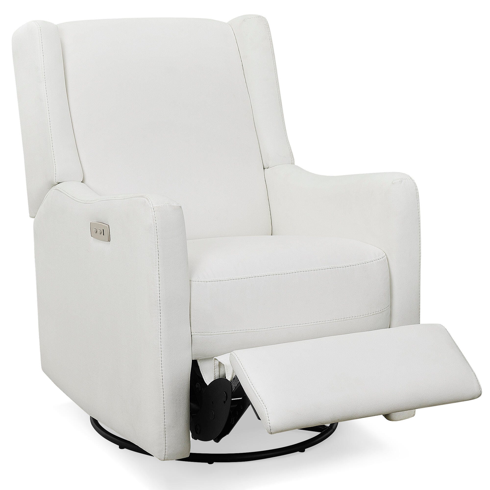Delta Children Mercer Electronic Power Recliner and Swivel Glider, Pearl, large