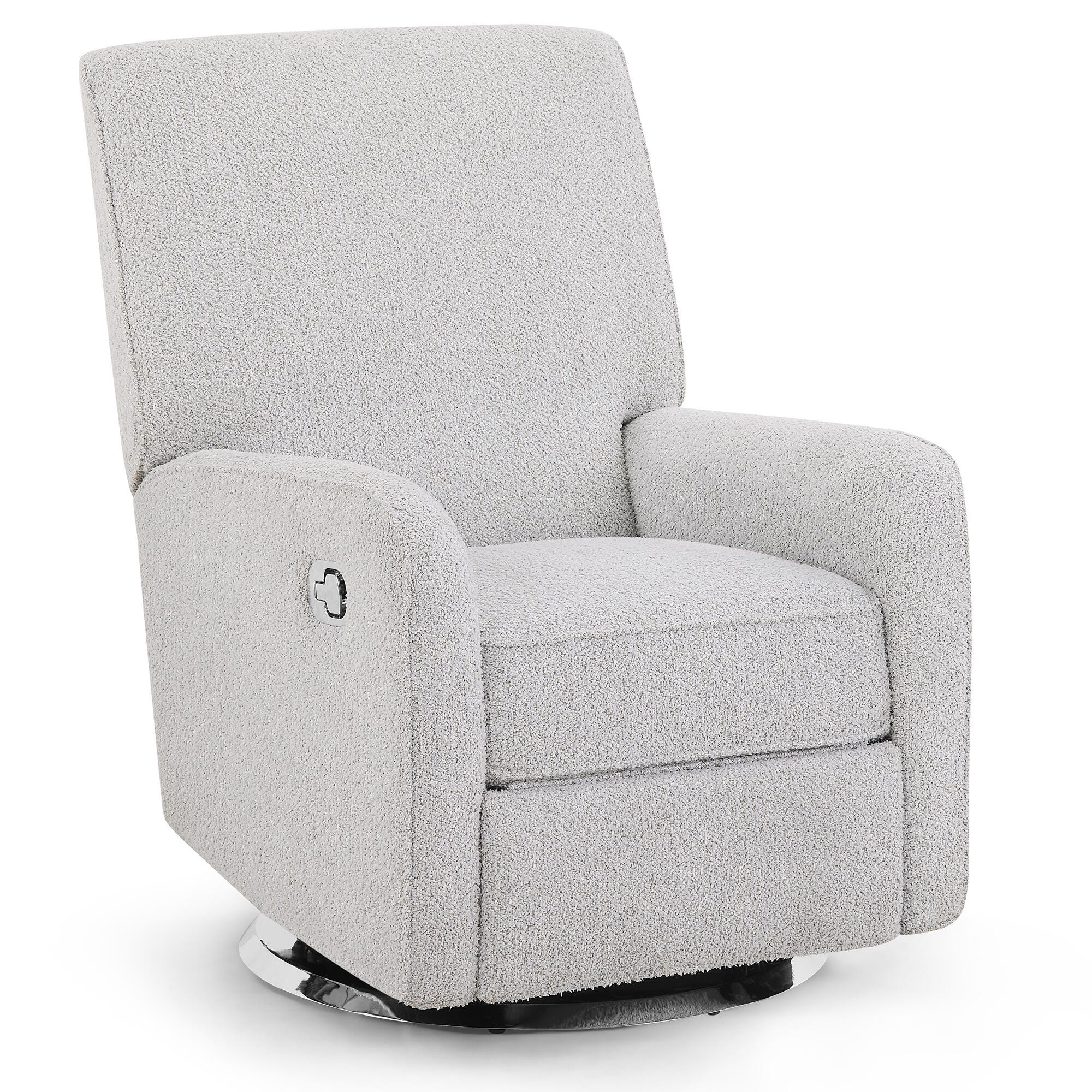 Delta Children Nest Nursery Swivel Recliner, Fog, large