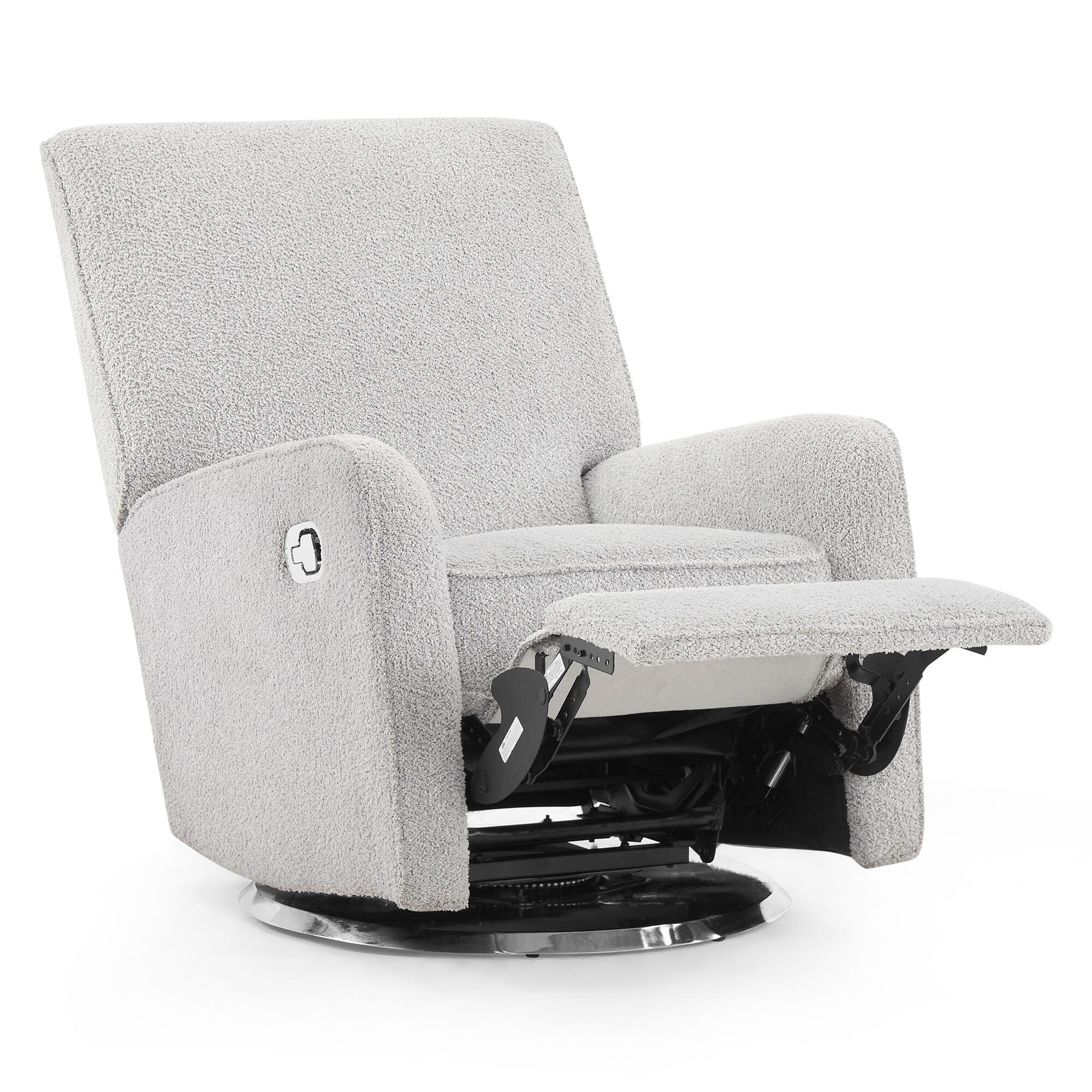 Delta Children Nest Nursery Swivel Recliner, Fog, large