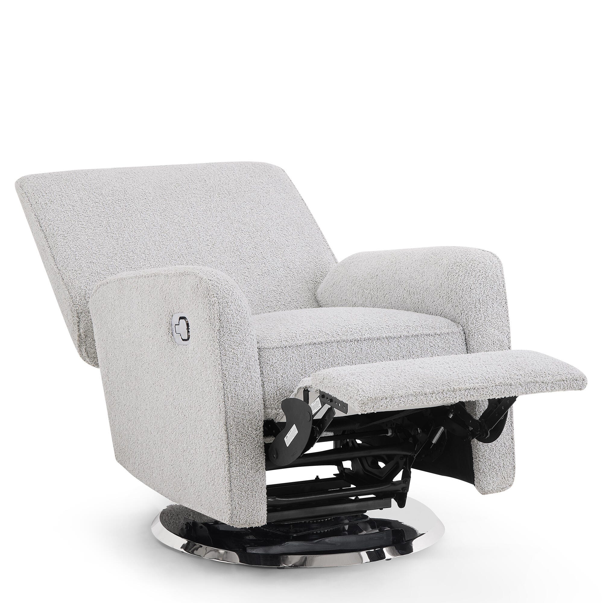 Delta Children Nest Nursery Swivel Recliner, Fog, large