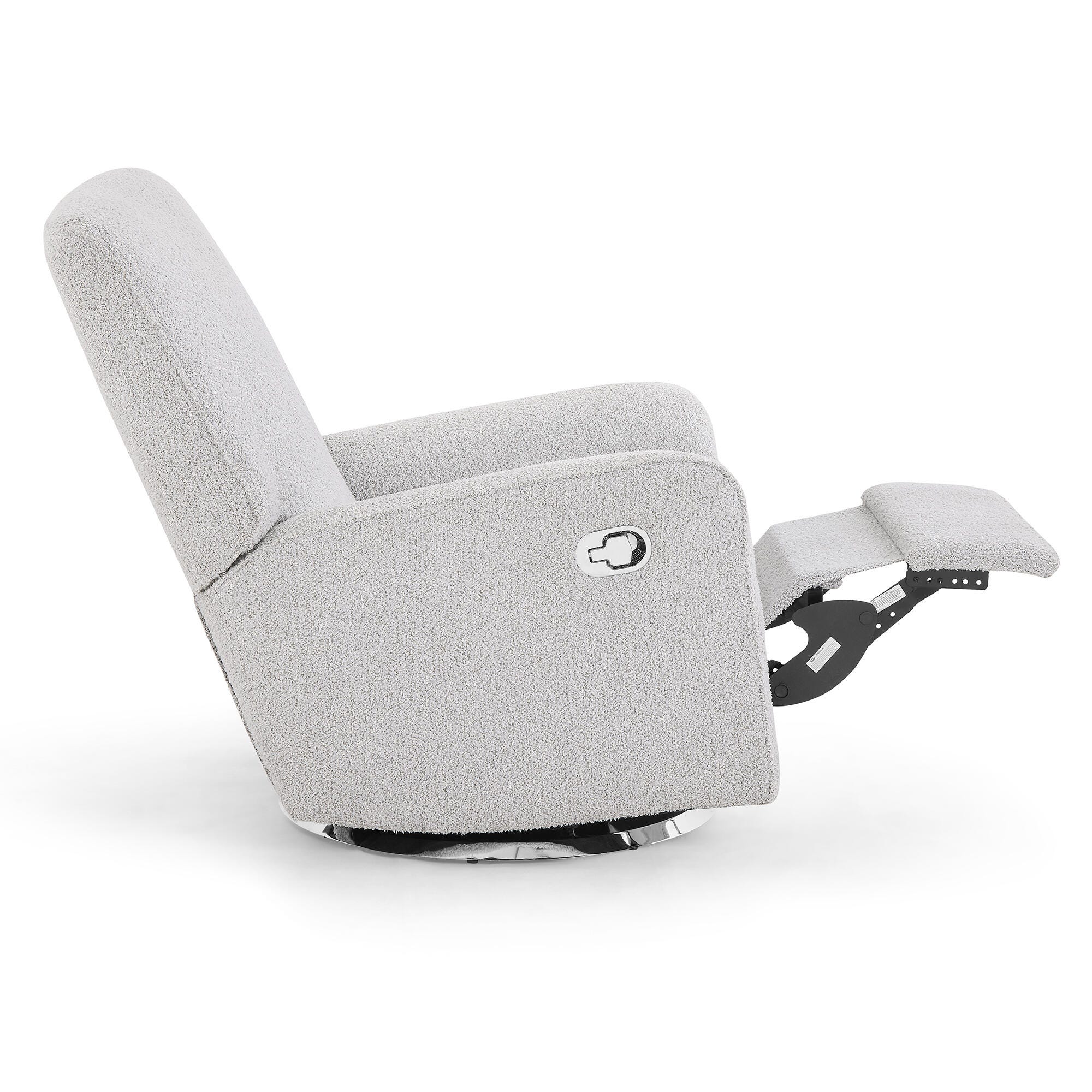 Delta Children Nest Nursery Swivel Recliner, Fog, large