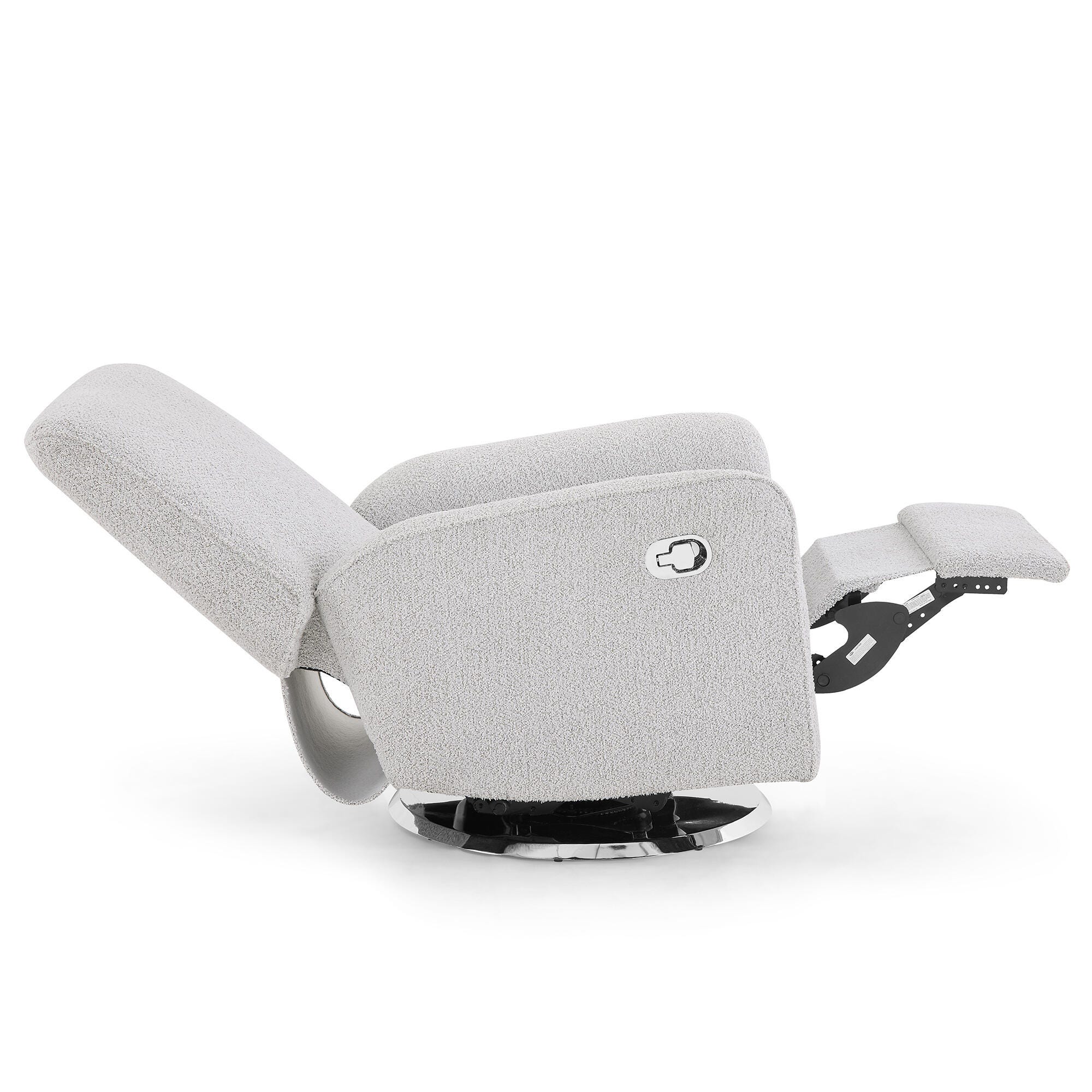 Delta Children Nest Nursery Swivel Recliner, Fog, large