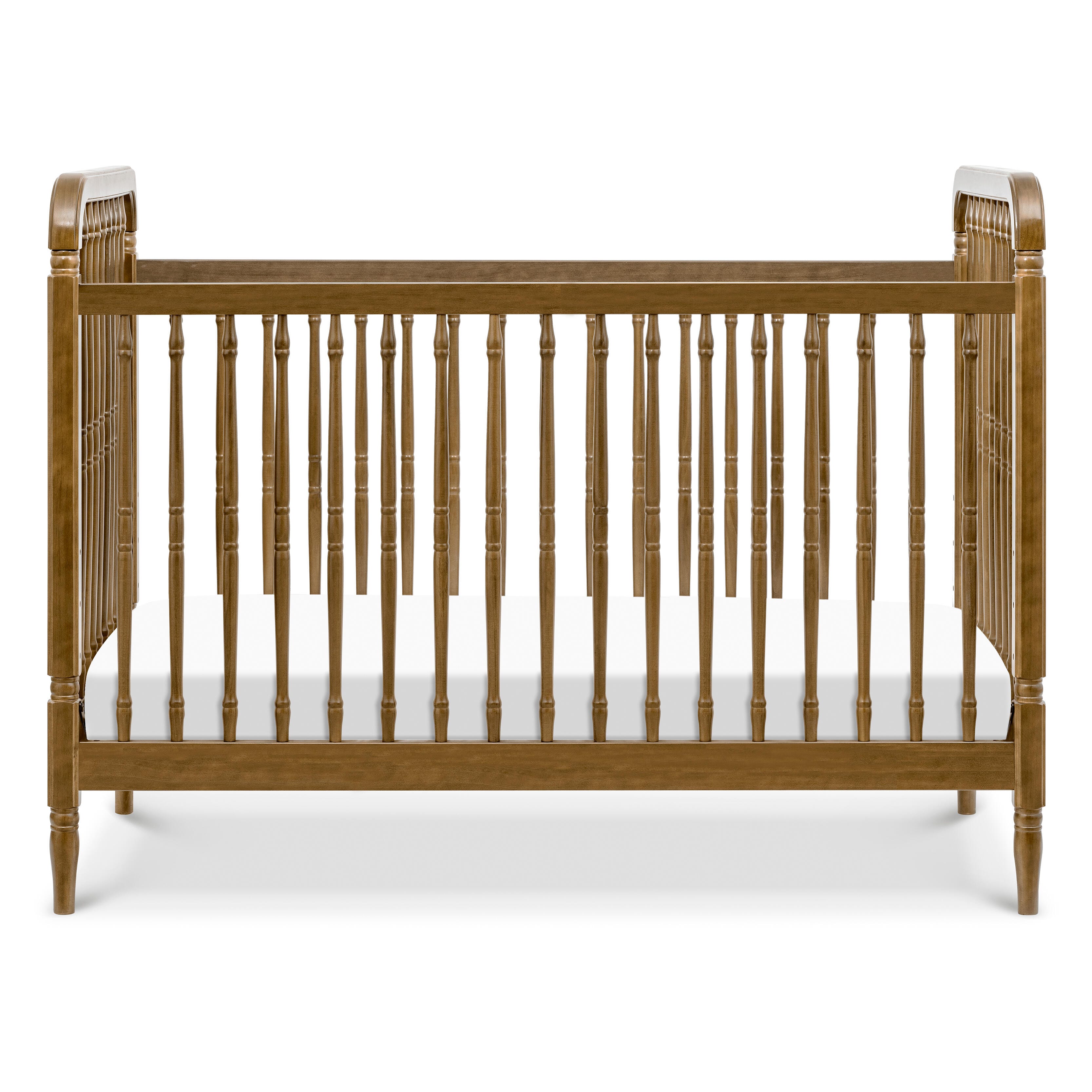 Namesake Liberty 3-in-1 Convertible Spindle Crib with Toddler Bed Conversion Kit, Natural Walnut, large