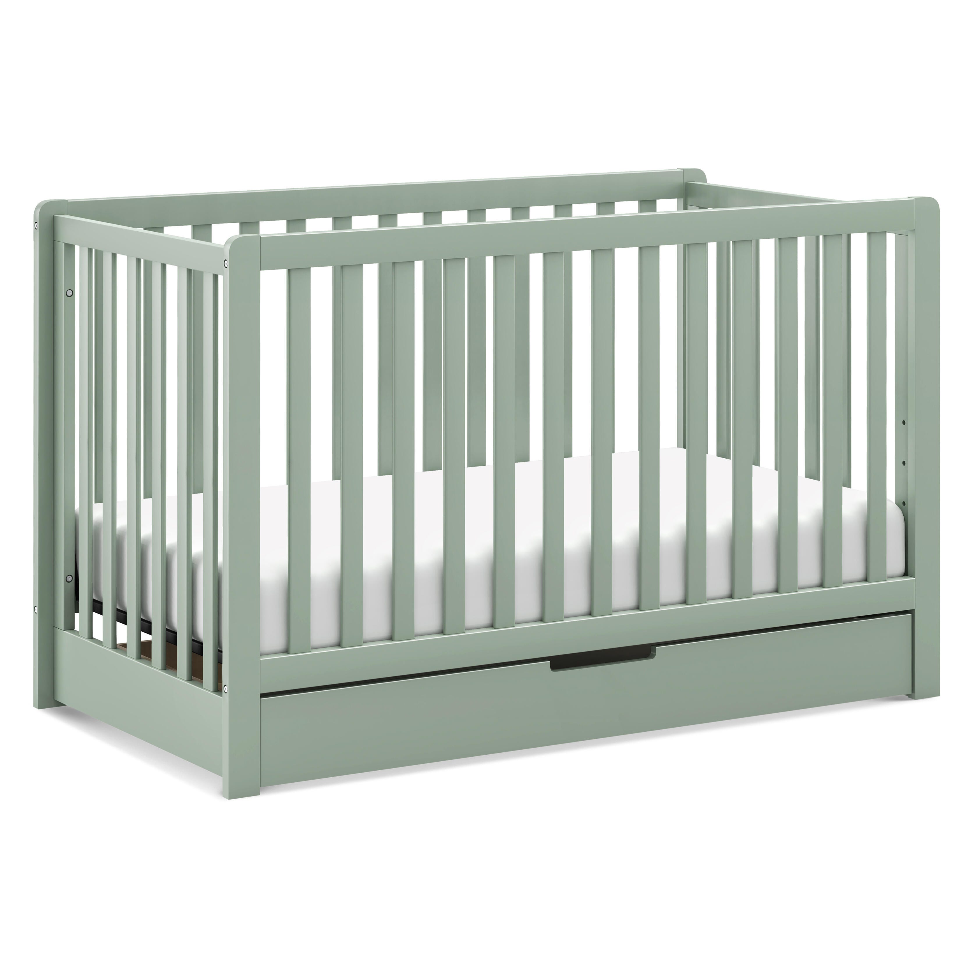 Carter's Colby 4-in-1 Convertible Crib with Trundle Drawer, Light Sage, large