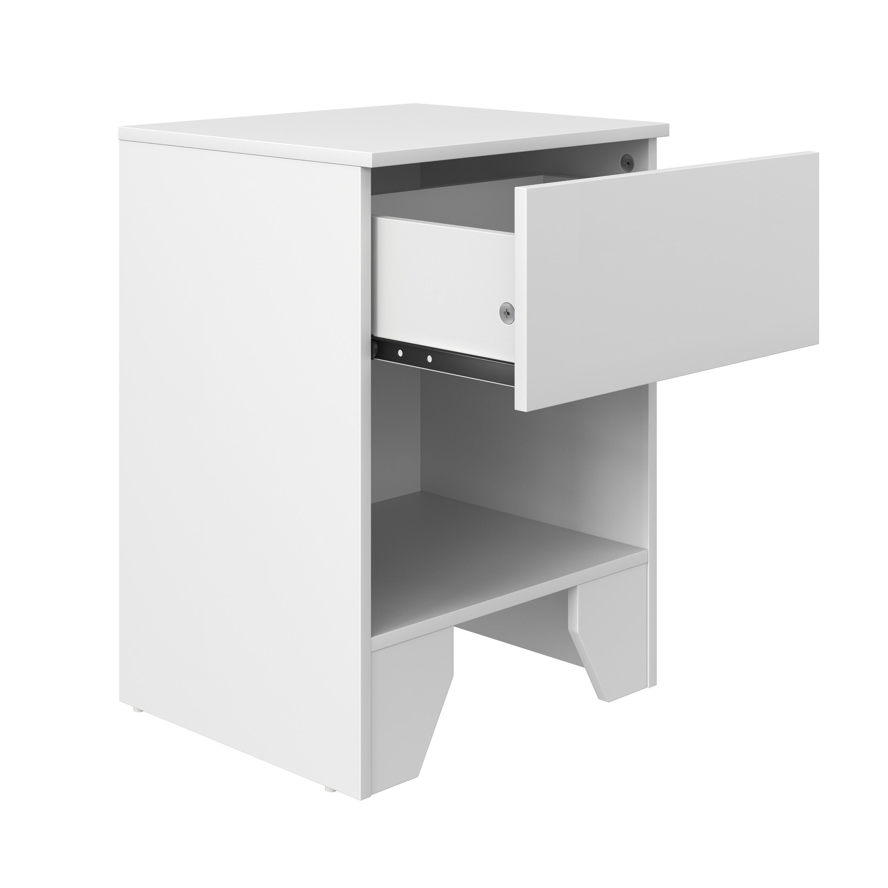 Arkotec Arabella Nightstand, White, large