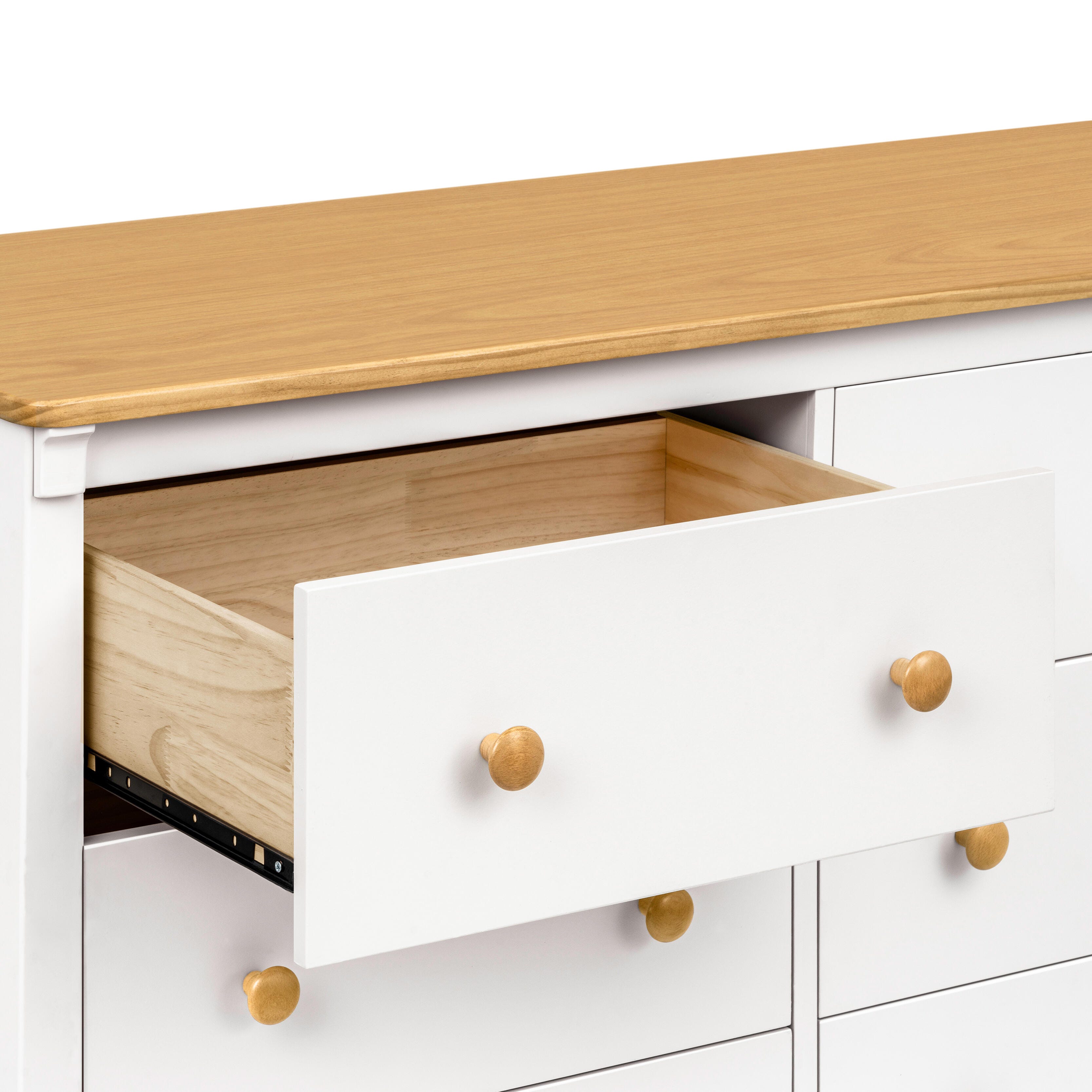 DaVinci Shea 6-Drawer Dresser, Warm White/Honey, large