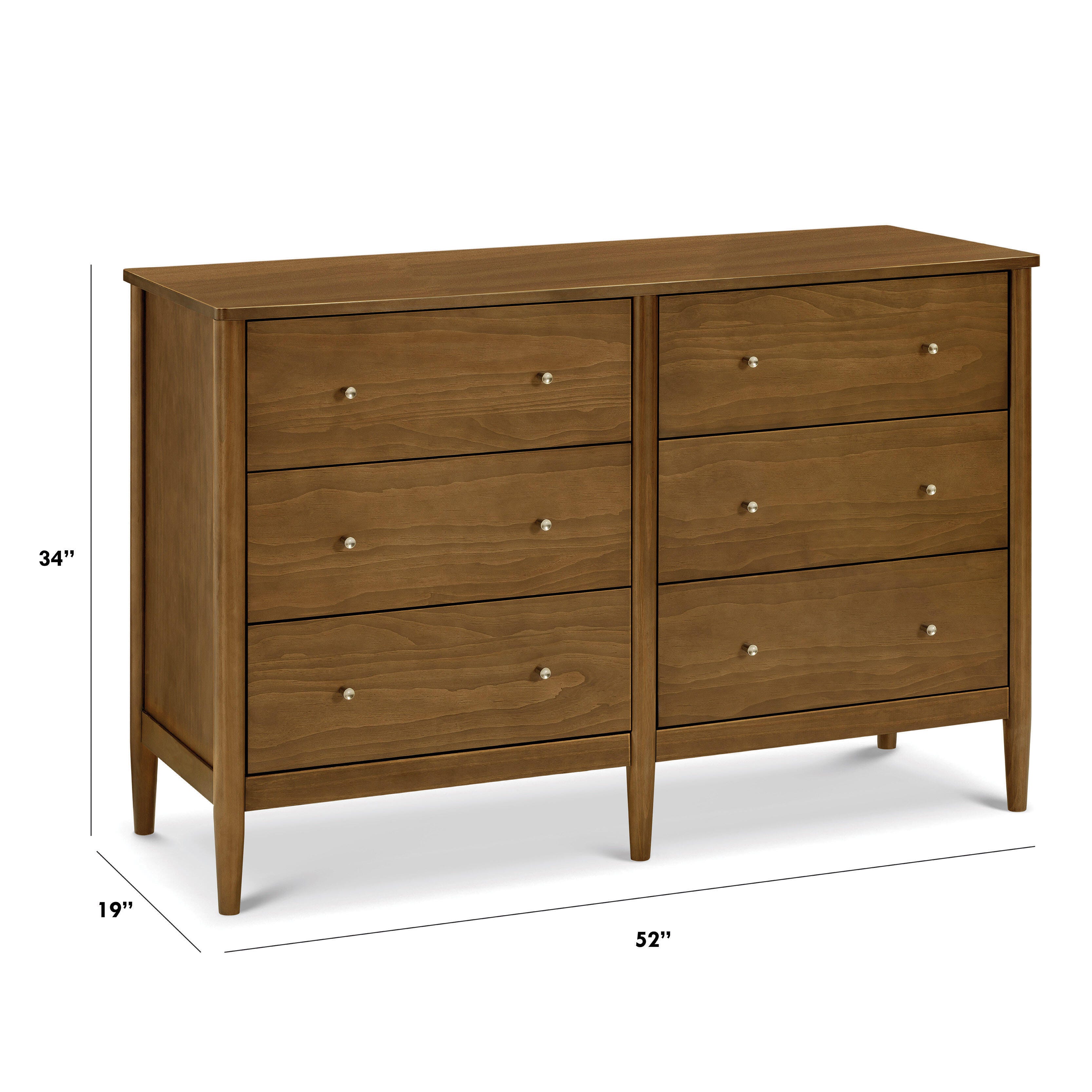 DaVinci Frem 6-Drawer Dresser, Walnut, large