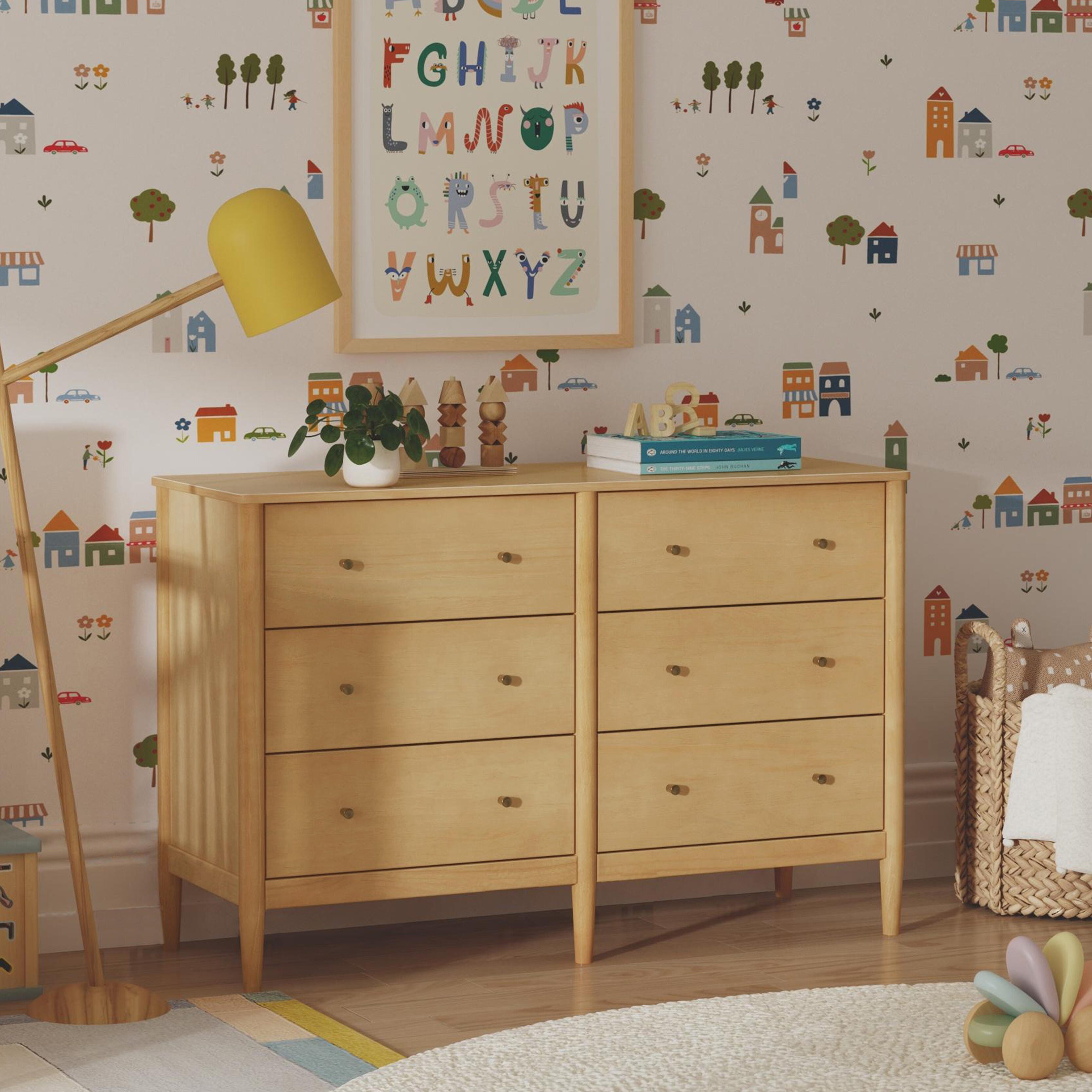 DaVinci Frem 6-Drawer Dresser, Honey, large
