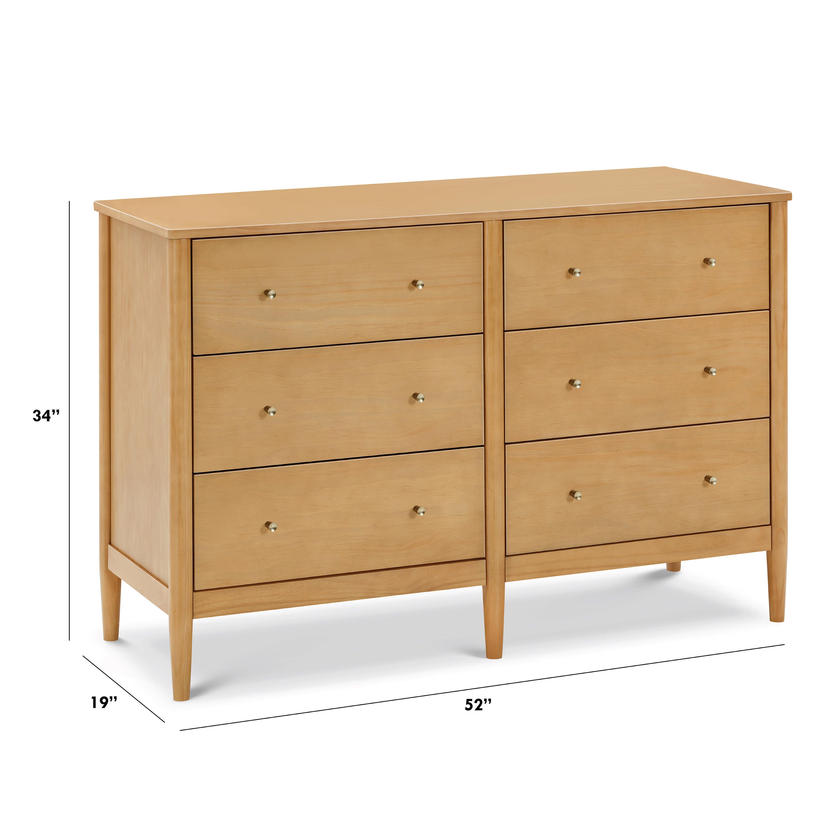 DaVinci Frem 6-Drawer Dresser, Honey, large