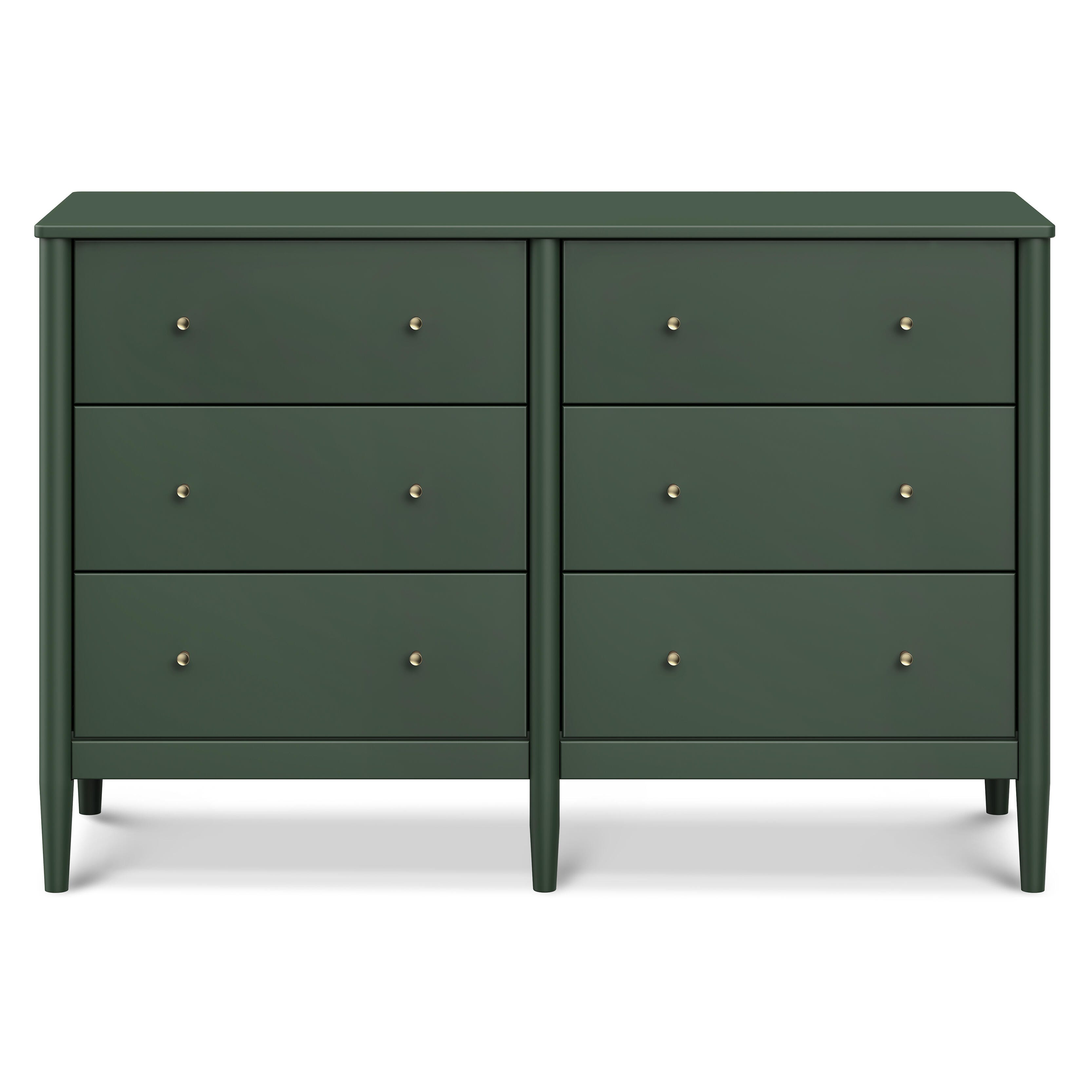 davinci charlie 6-drawer double dresser forest green DaVinci Charlie 6 Drawer Double Dresser, Ebony