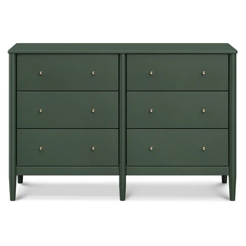 davinci charlie 6-drawer double dresser forest green DaVinci Charlie 6 Drawer Double Dresser, Ebony