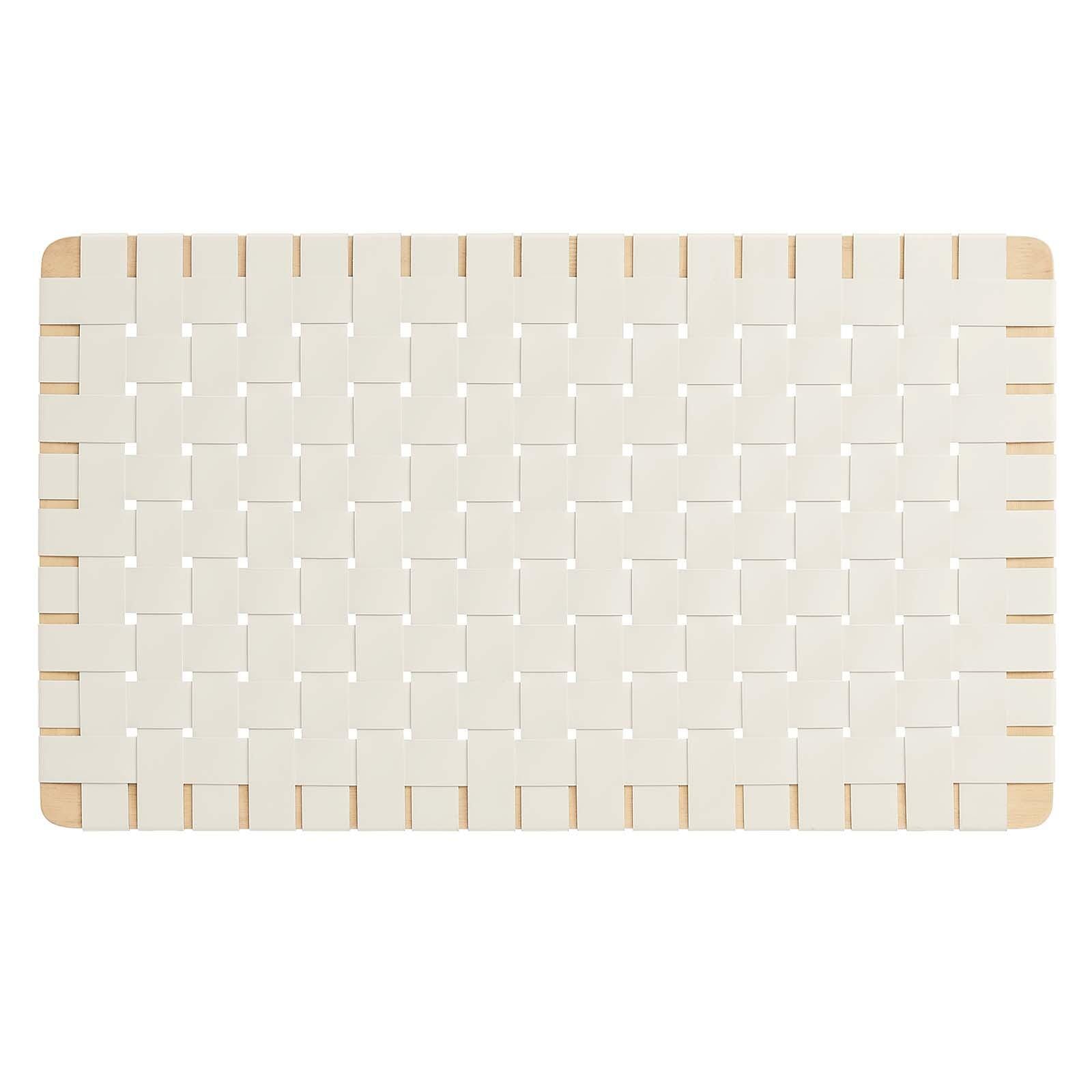 Sparta Weave Wall-Mount Twin Vegan Leather Headboard, Natural/Beige, large