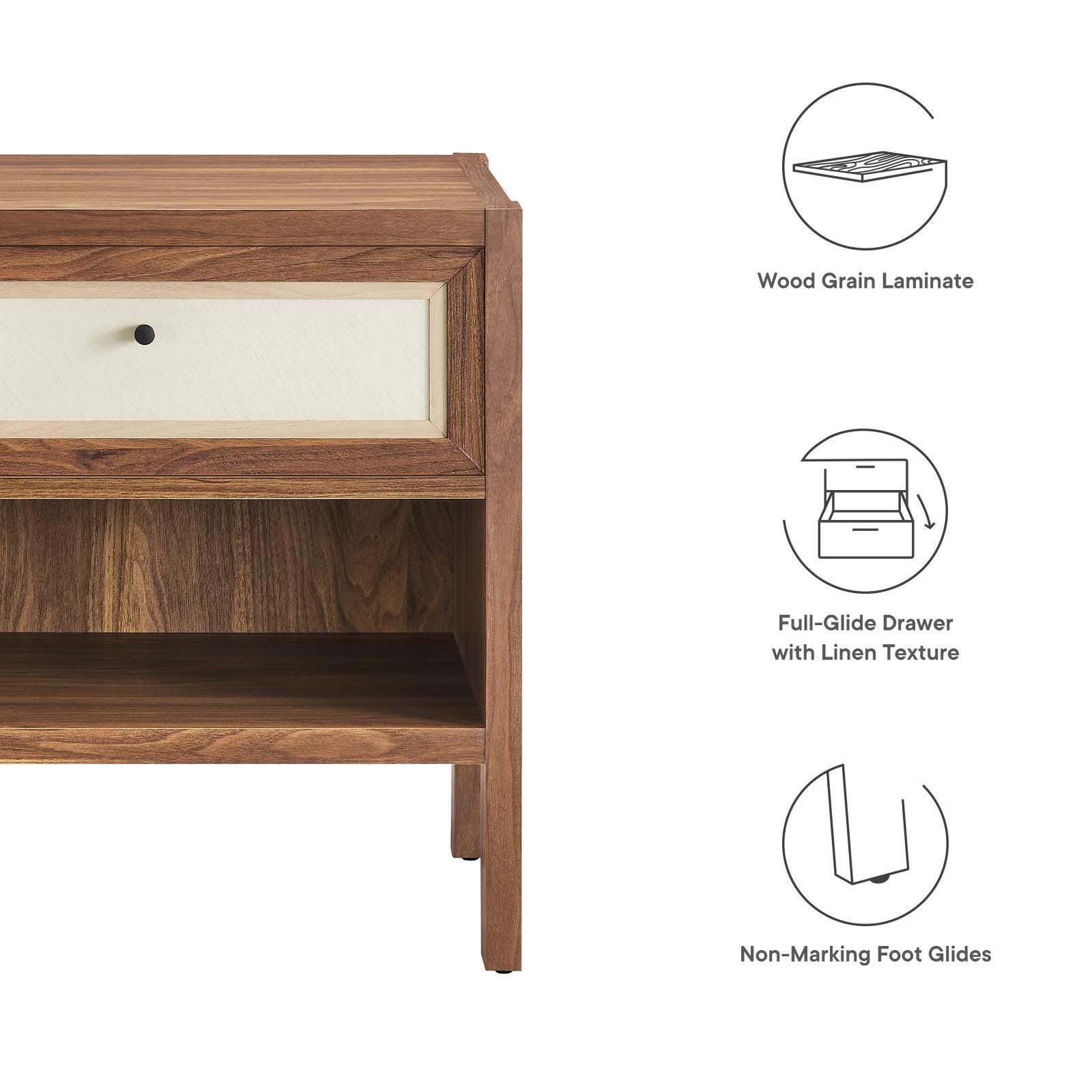 Capri Wood Grain Nightstand, , large