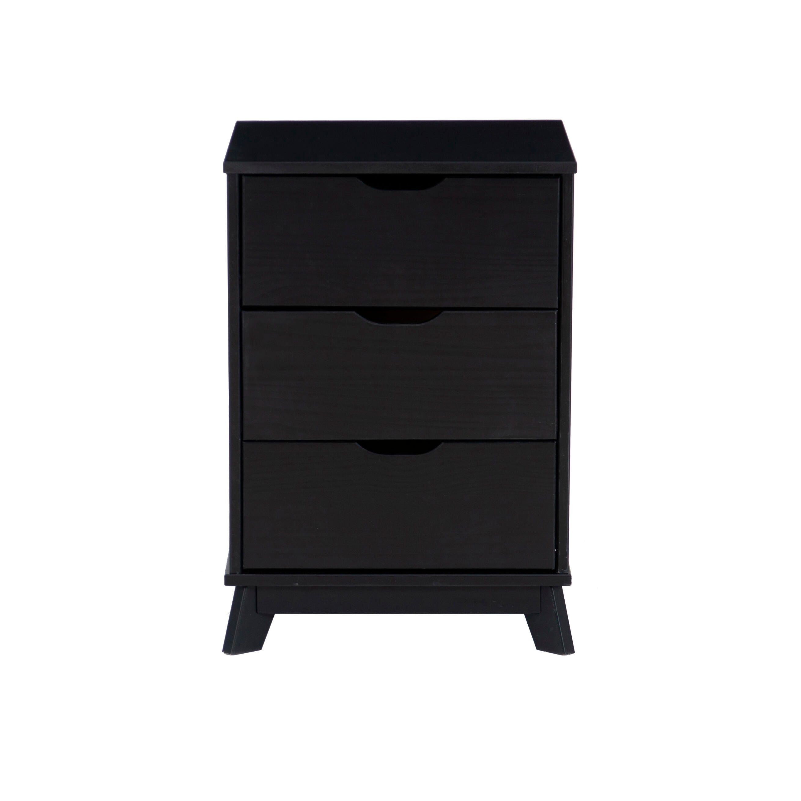 Linon Pierce Nightstand Set of 2, Black, large