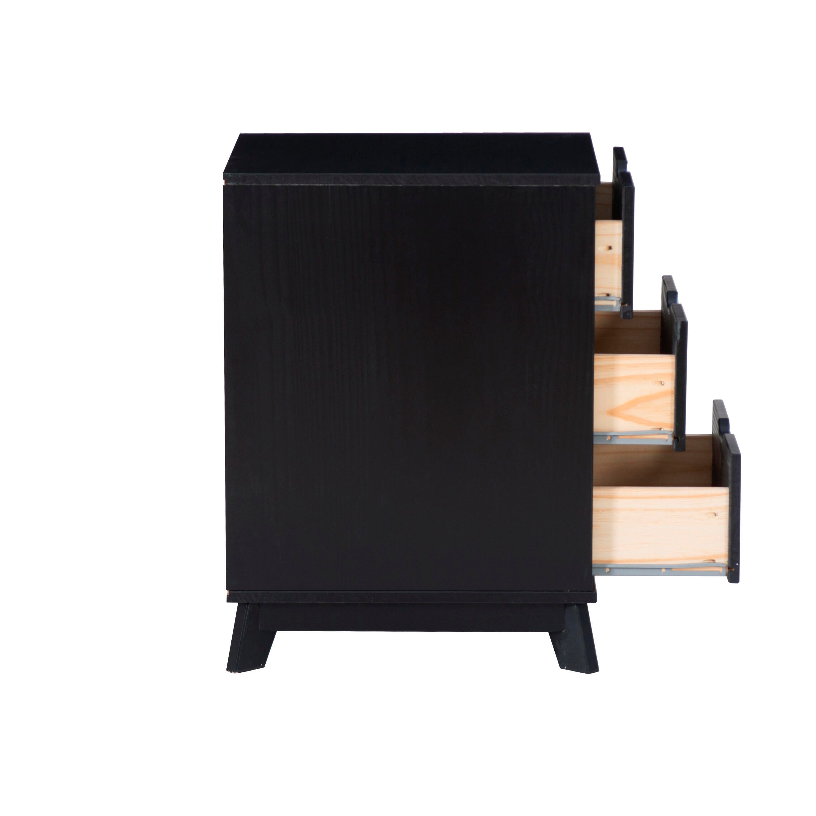 Linon Pierce Nightstand Set of 2, Black, large