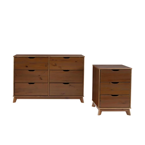Linon Pierce Nightstand and Dresser Set | Ashley Linon Pierce Nightstand and Dresser Set | Ashley