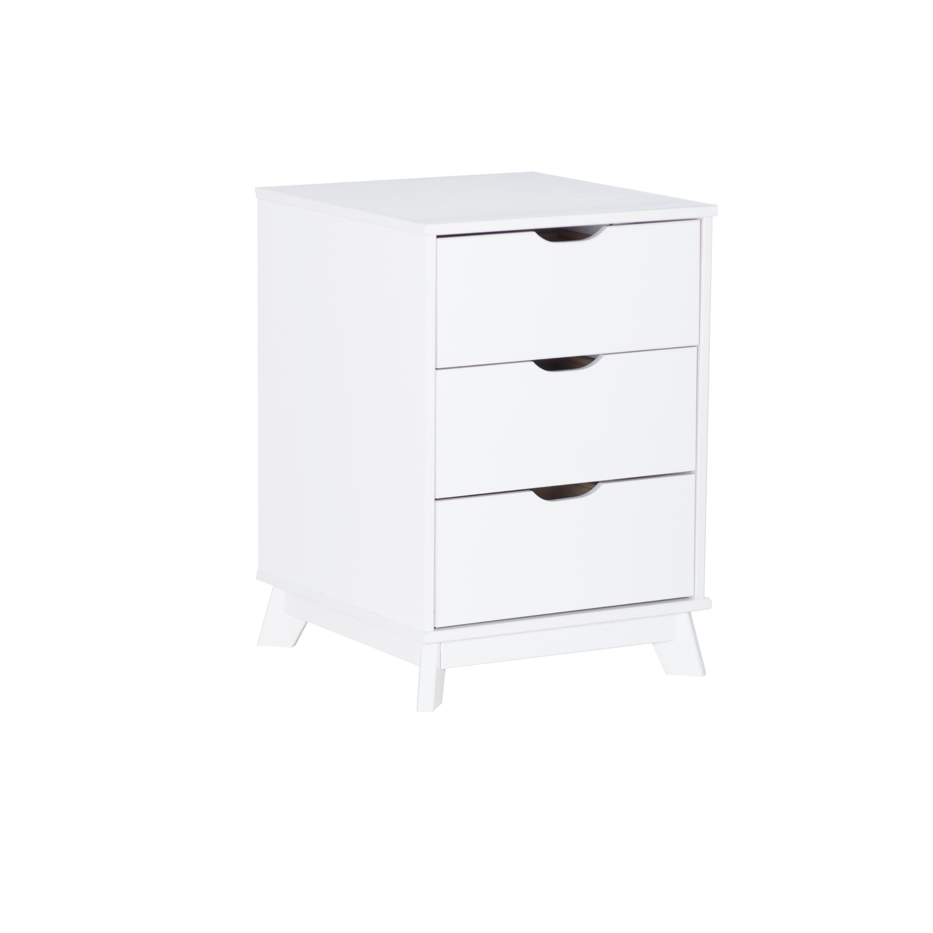 Linon Pierce Nightstand and Dresser Set, White, large