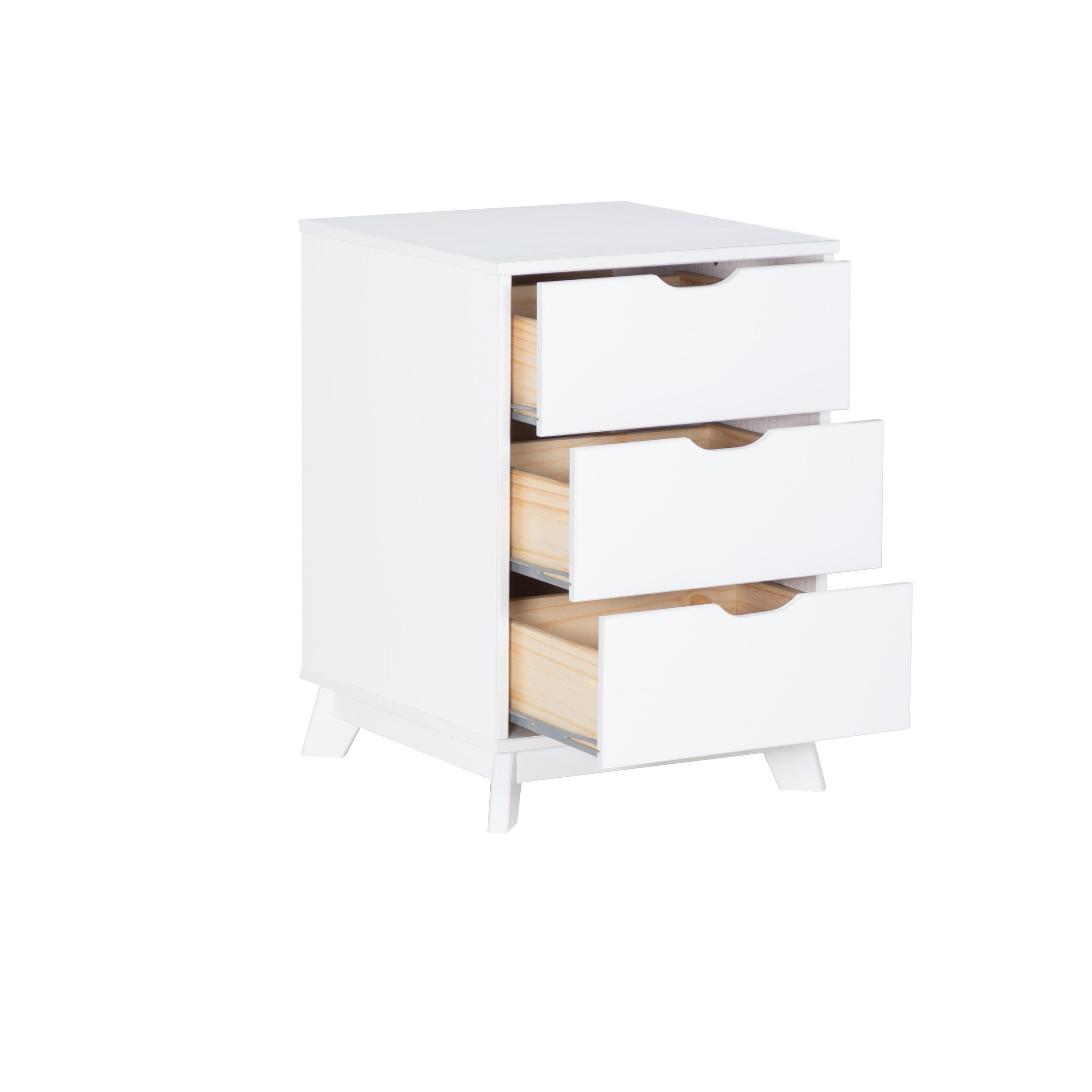 Linon Pierce Nightstand and Dresser Set, White, large
