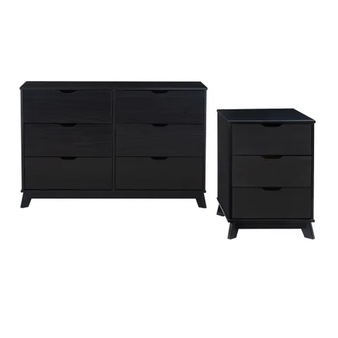 nightstand and dresser set Luxury Upholstered Panel Bedroom with Tufted Fabric in Black Latitude Run Bed Size: Queen Pieces Included: 4 Piece 31.89 in SICOTAS 3 Piece Bedroom Sets,