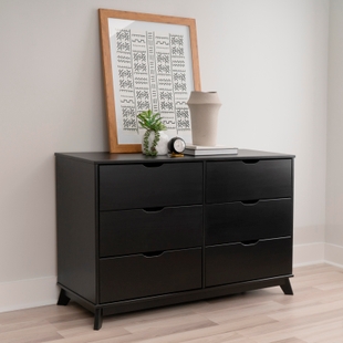 black dresser with nightstand set Furniture of America Mayday Traditional 3-Piece Solid Wood Nightstand and Dresser Set