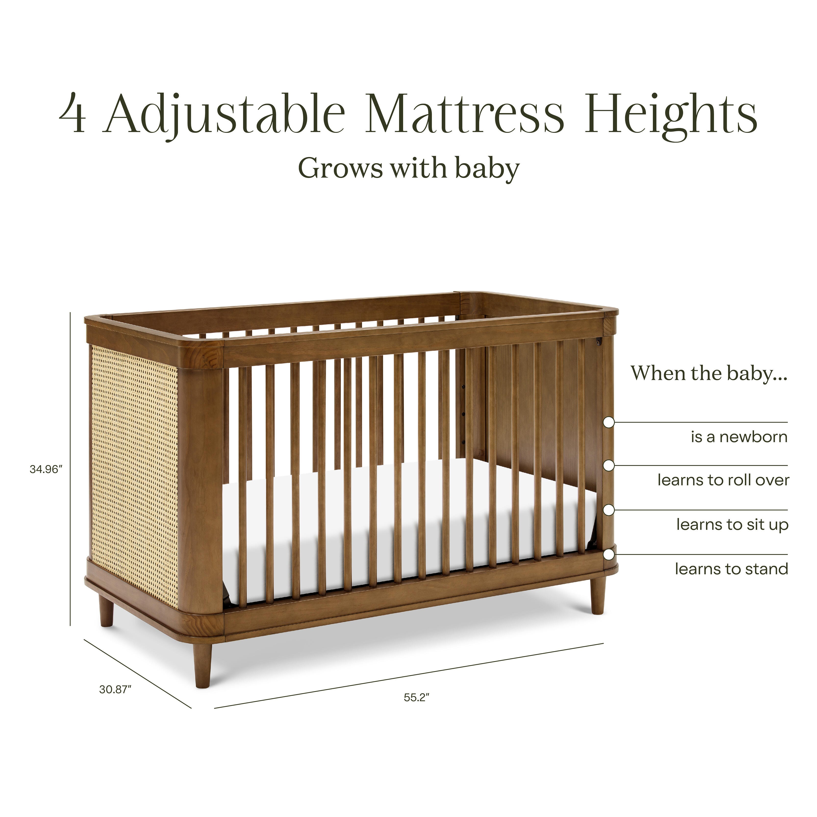 Namesake Marin with Cane 3-in-1 Convertible Crib, , large