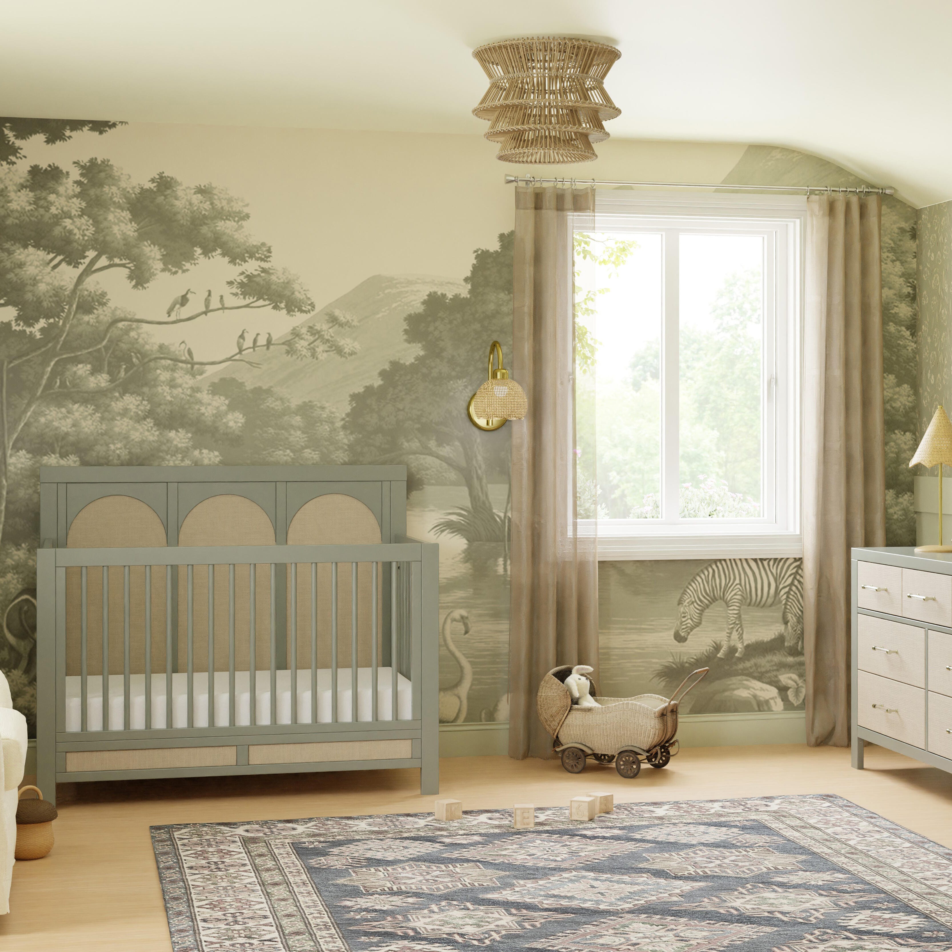 Namesake Eloise 4-in-1 Convertible Crib, French Sage, large