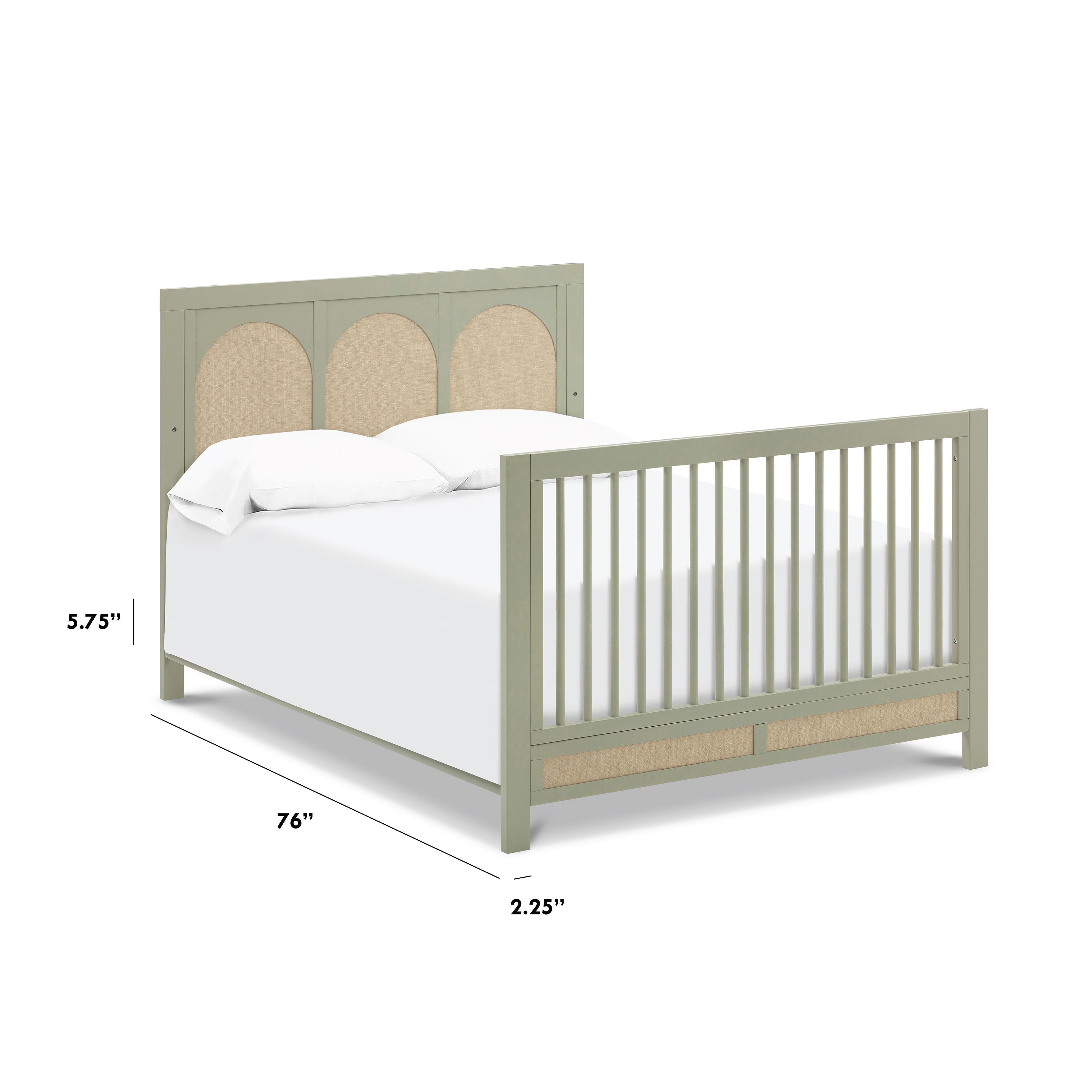 Namesake Full Size Bed Conversion Kit, French Sage, large