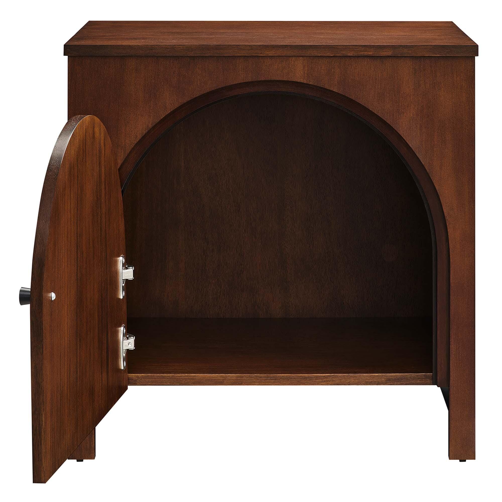 Appia 24" Nightstand with Cabinet, Walnut, large