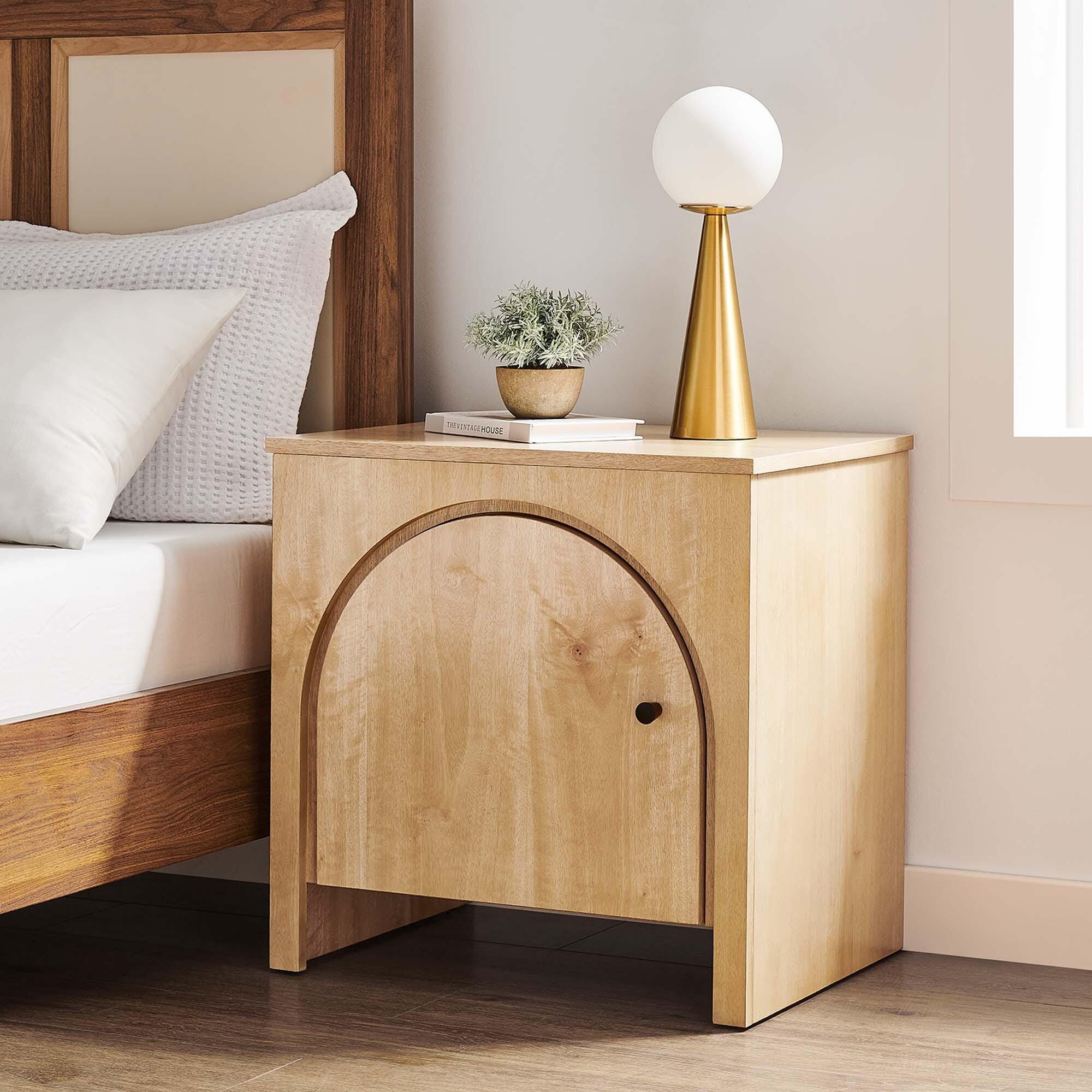 Appia 24" Nightstand with Cabinet, Oak, large