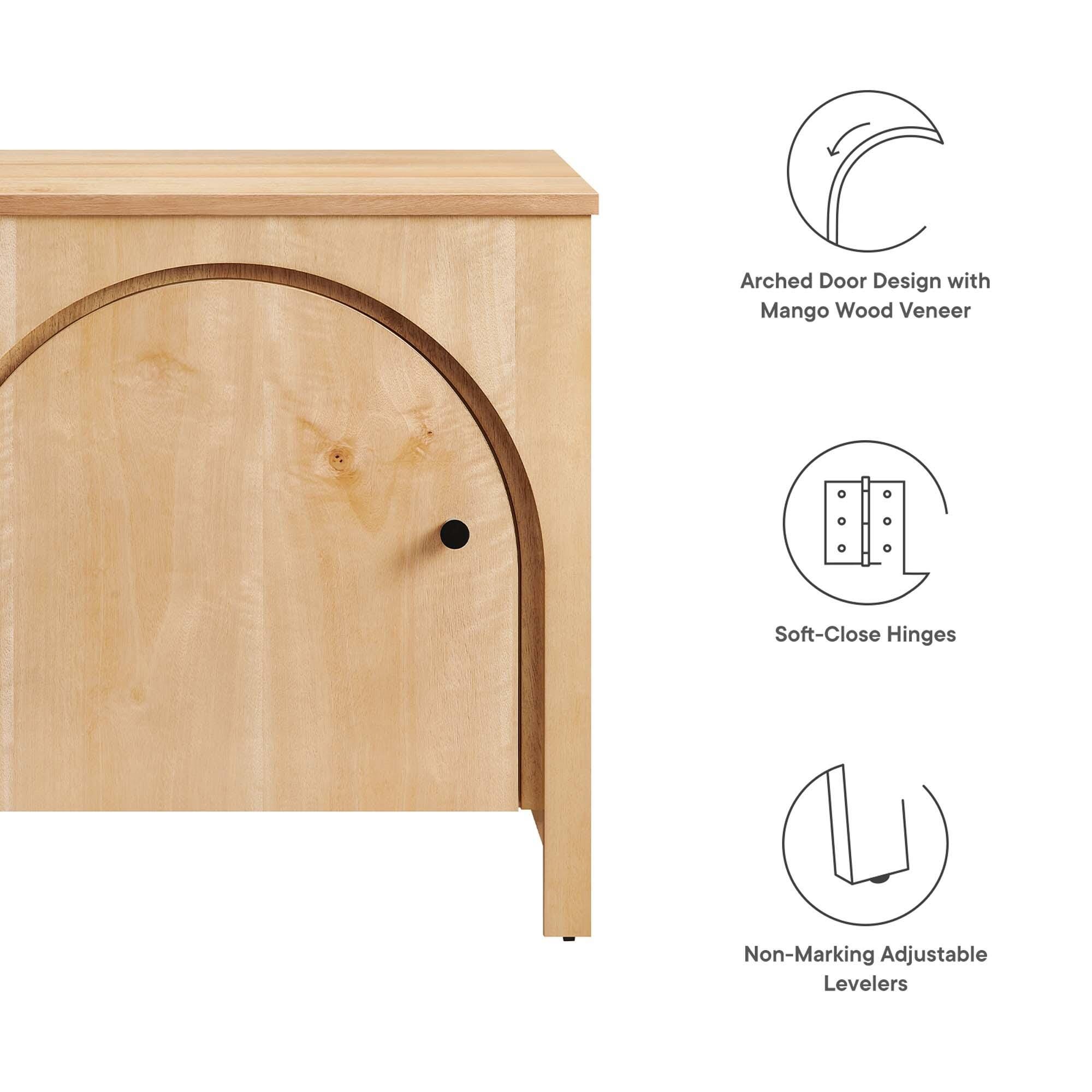 Appia 24" Nightstand with Cabinet, Oak, large