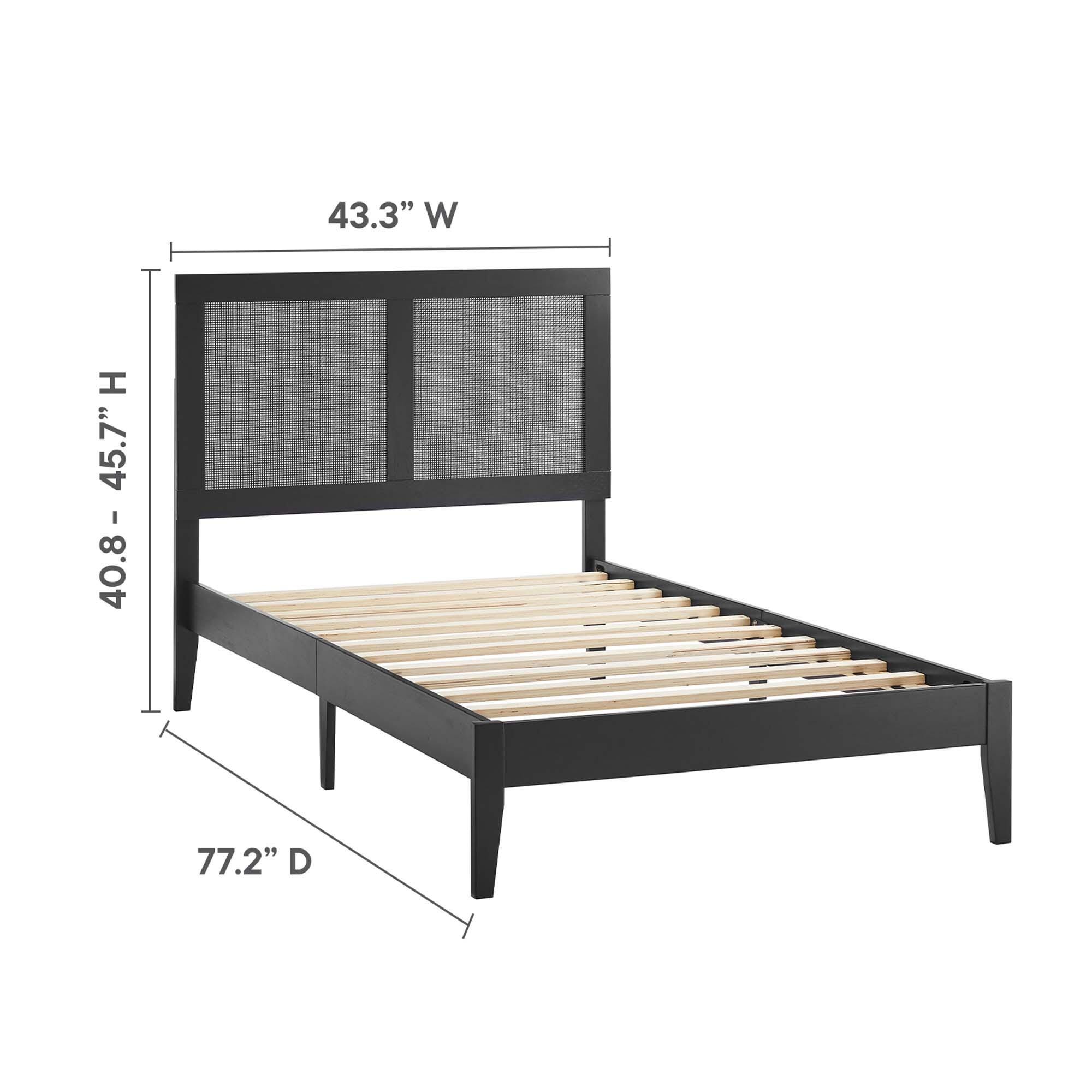 Modway Sirocco Twin Panel Platform Bed, Black, large