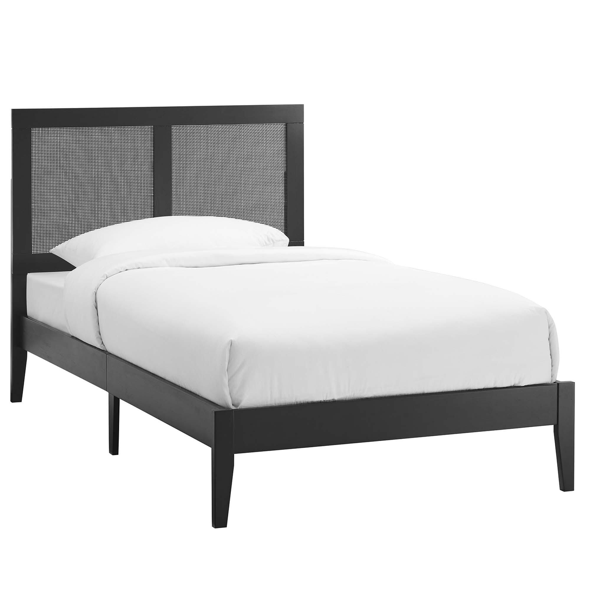 Modway Sirocco Twin Panel Platform Bed, Black, large