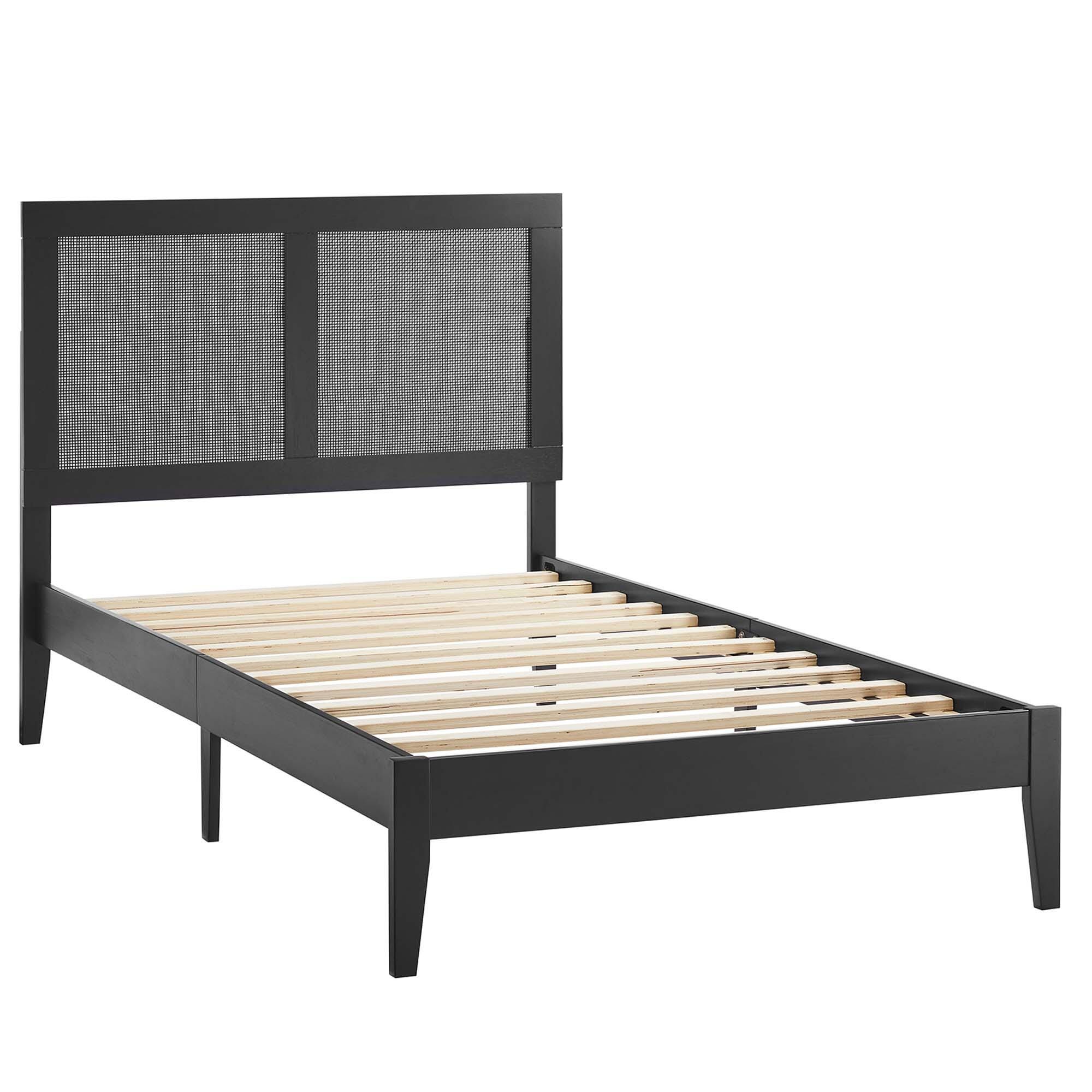Modway Sirocco Twin Panel Platform Bed, Black, large